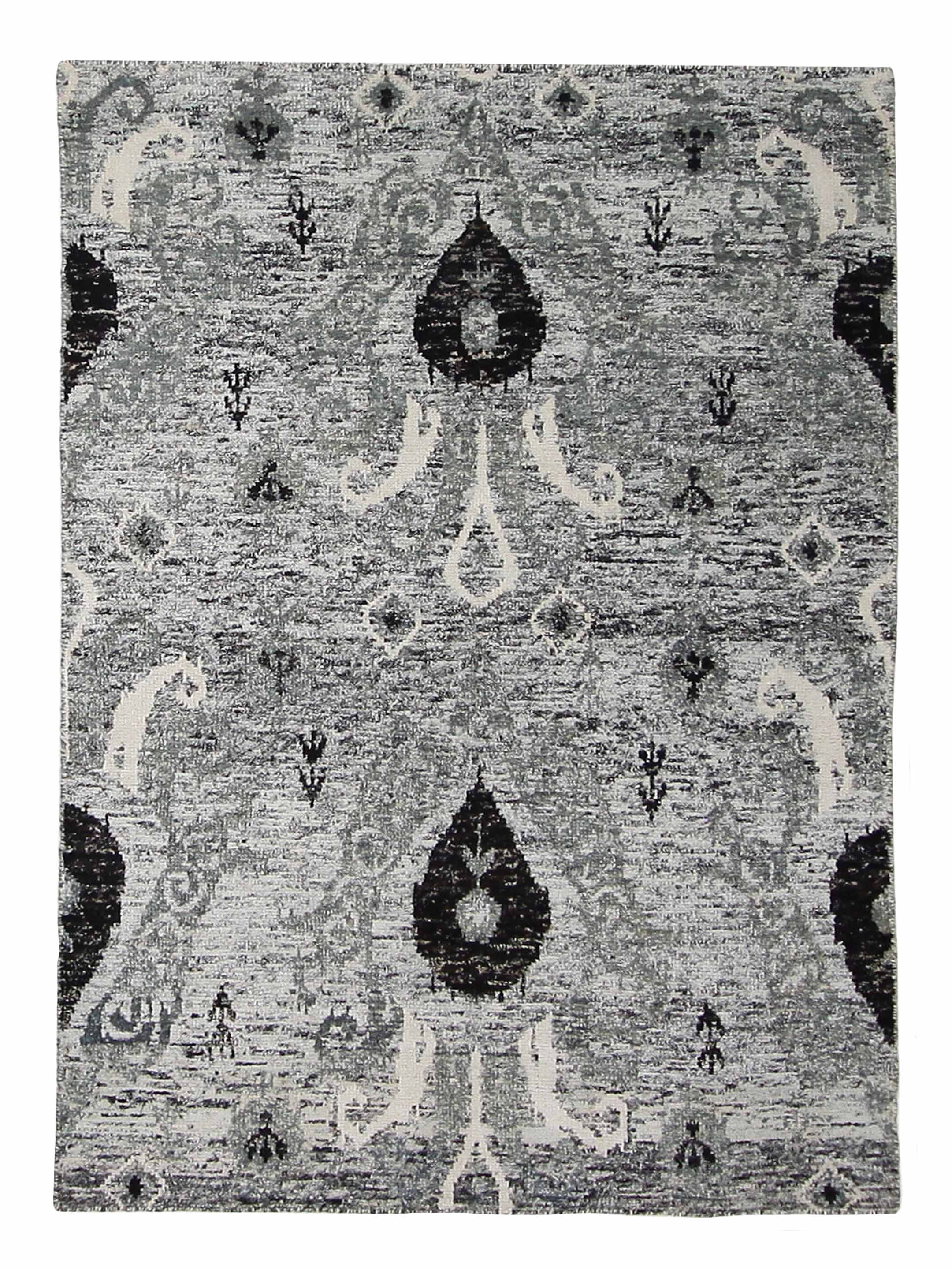Sari Silk Hand Knotted Grey 6x9