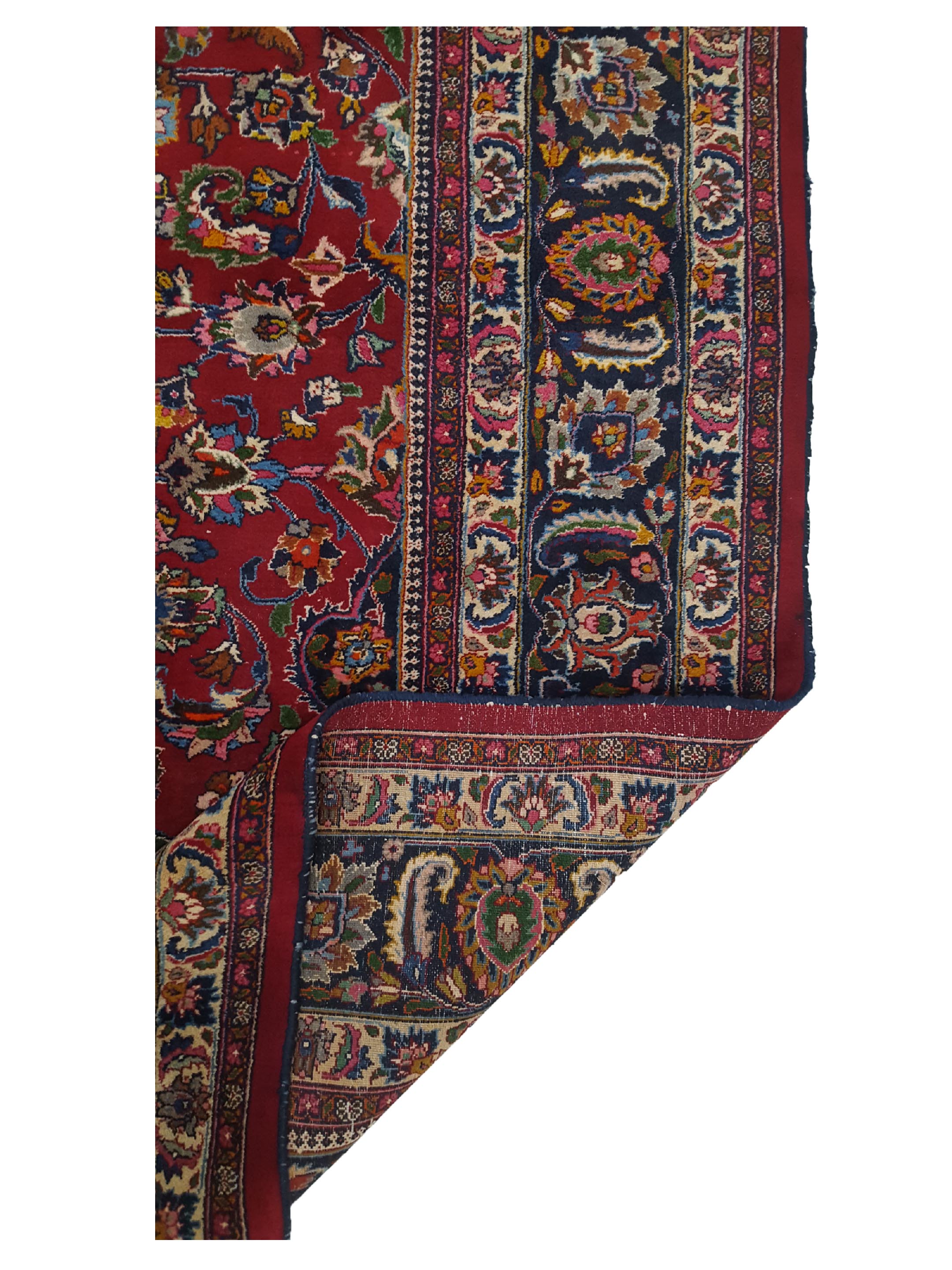 Mashad Semi Antique Burgundy 10x17 - Image 4 of 8