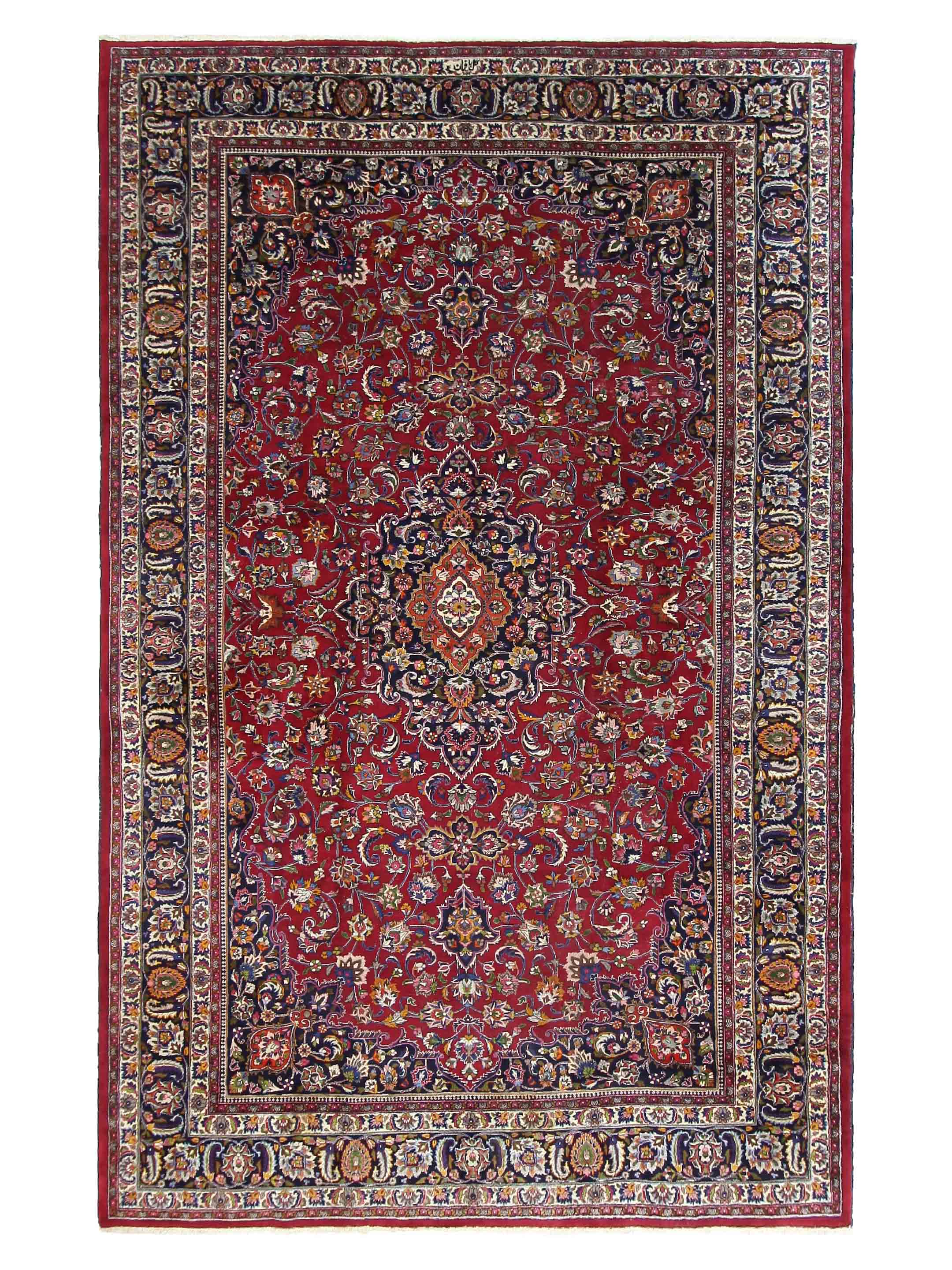 Mashad Semi Antique Burgundy 10x17