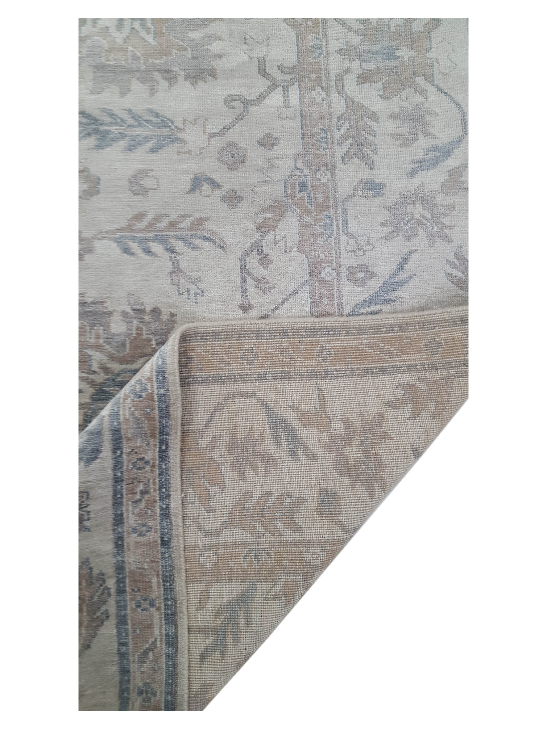 Chobi Silk Hand Knotted Ivory 8x10 - Image 3 of 6