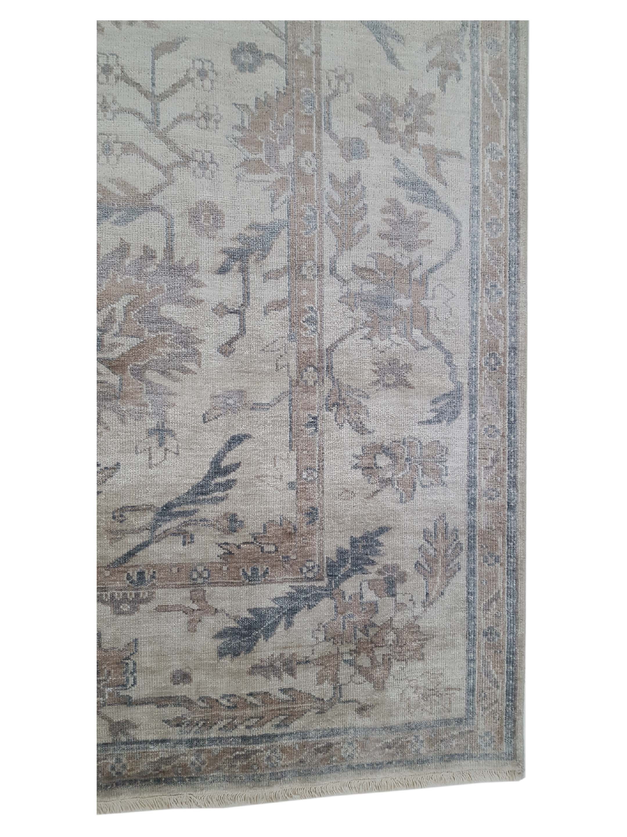 Chobi Silk Hand Knotted Ivory 8x10 - Image 4 of 6