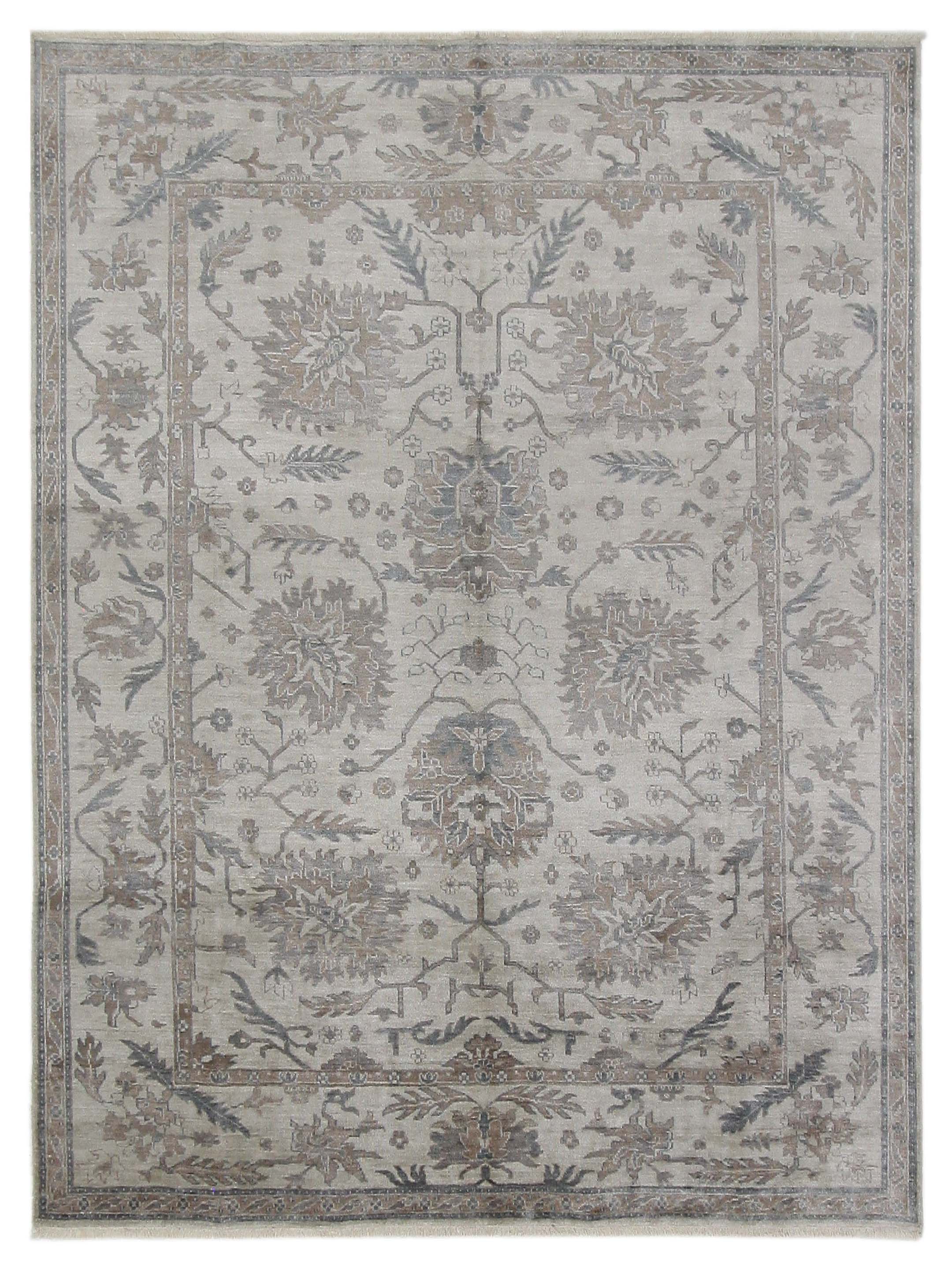 Chobi Silk Hand Knotted Ivory 8x10