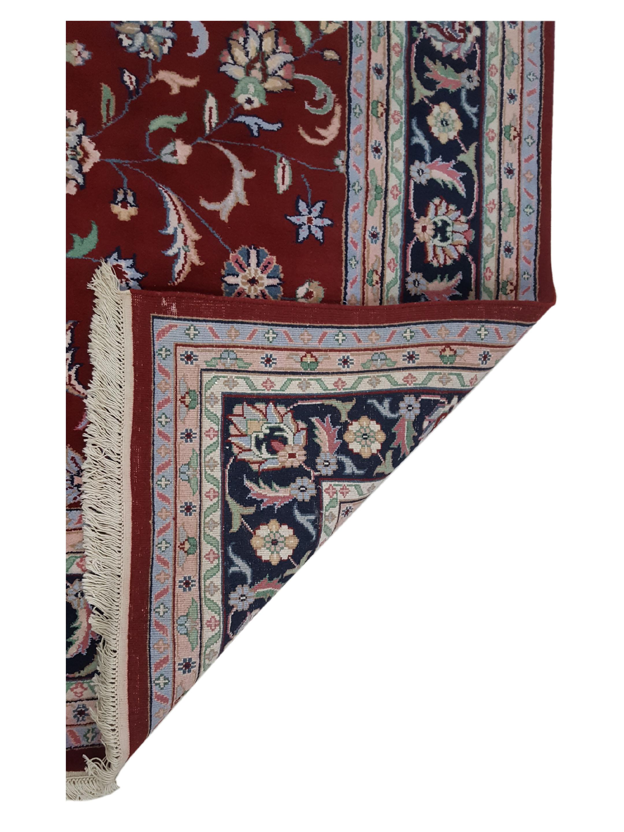 Kashan Indo Hand Knotted Red 9x12 - Image 3 of 6