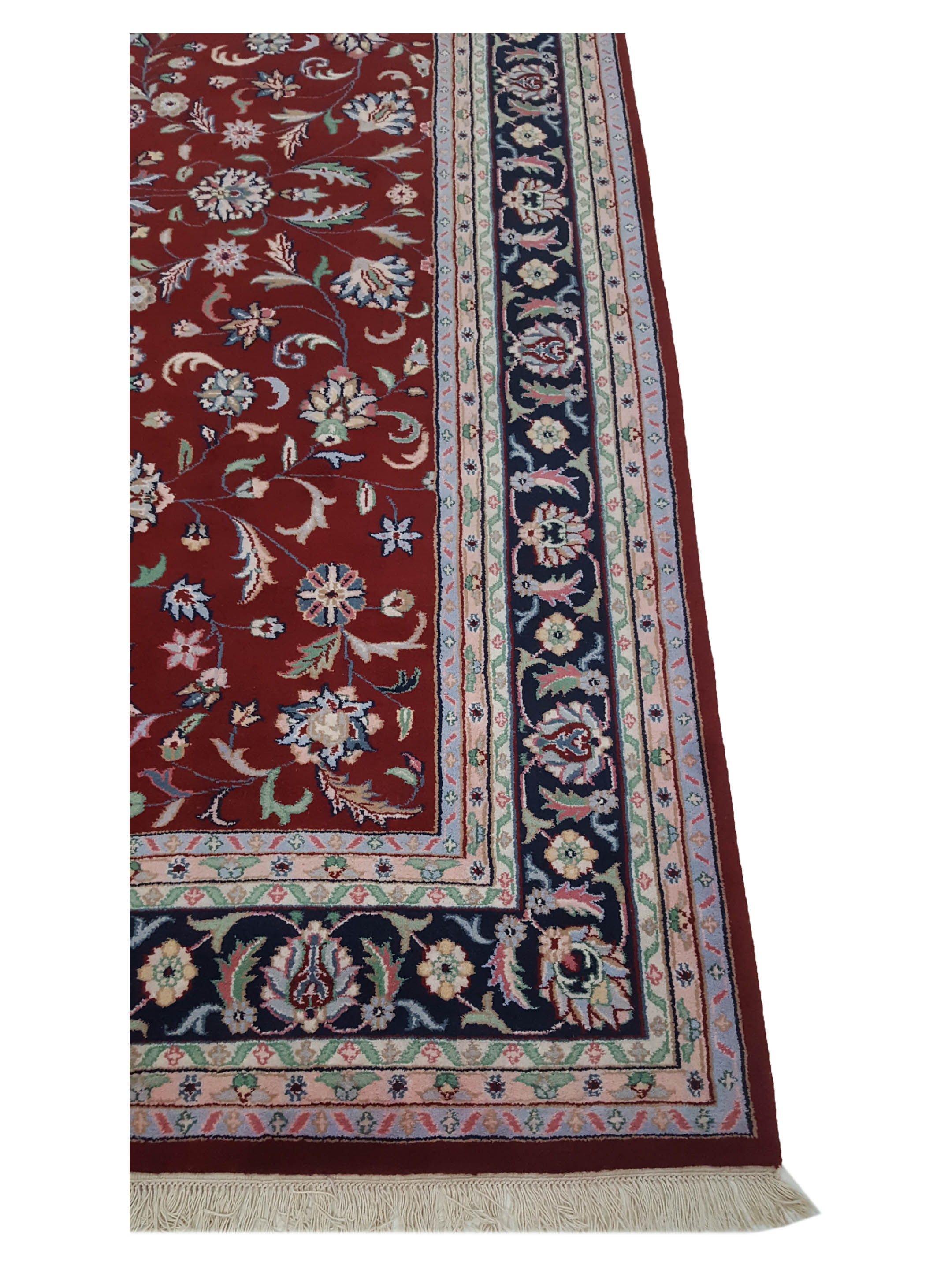 Kashan Indo Hand Knotted Red 9x12 - Image 4 of 6