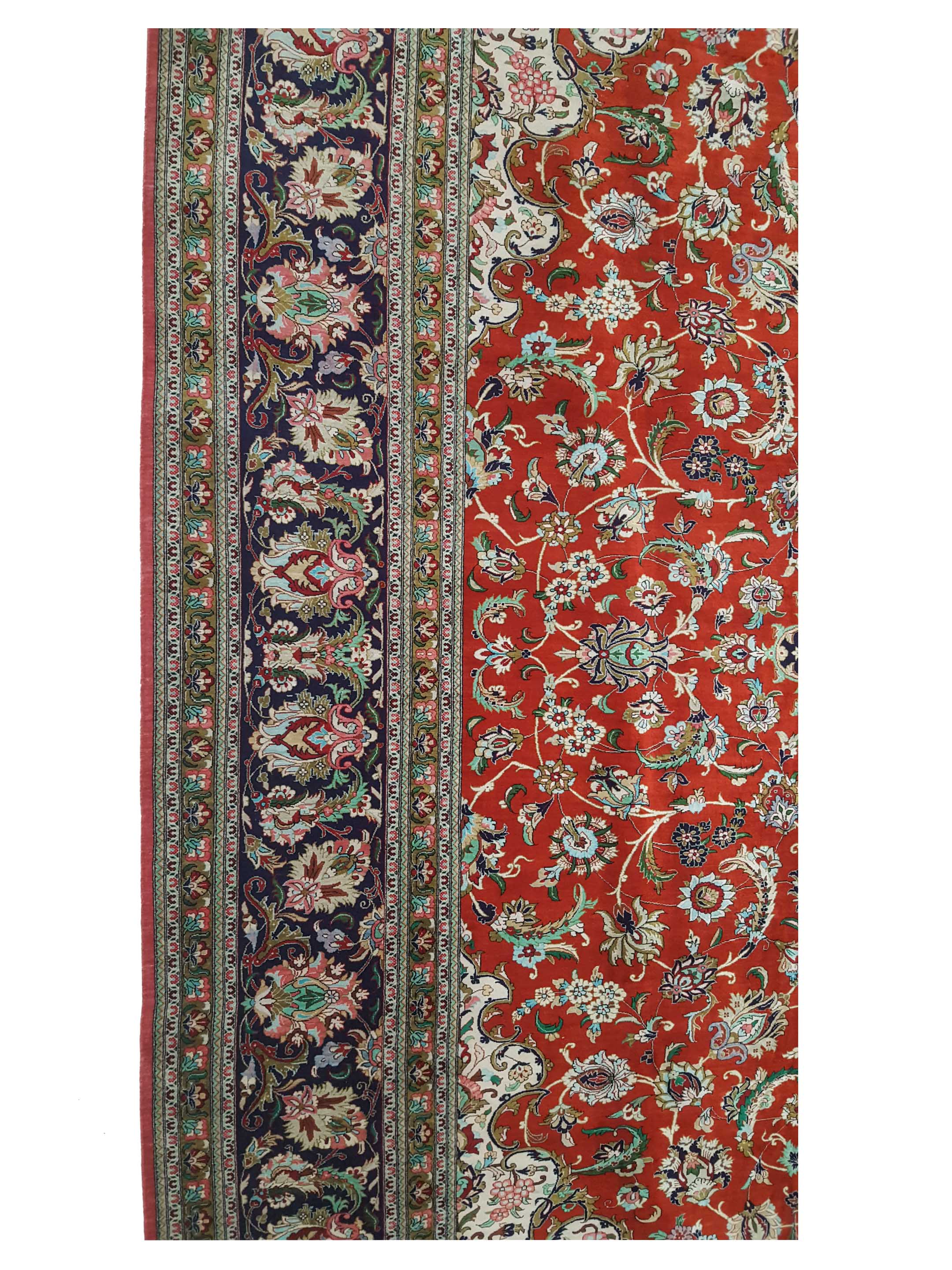 Qum Silk Hand Knotted Red 10x13 - Image 5 of 9