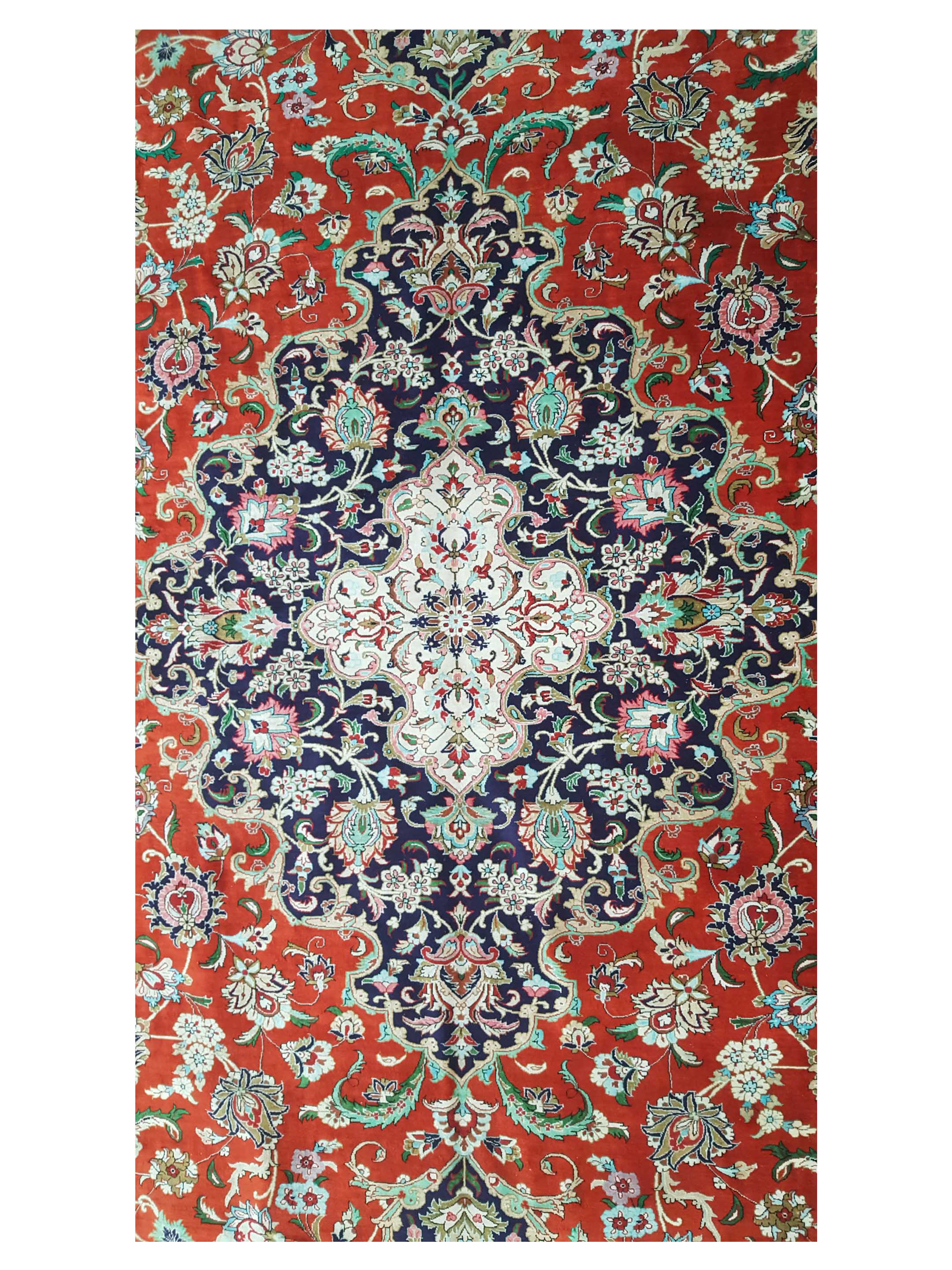 Qum Silk Hand Knotted Red 10x13 - Image 6 of 9