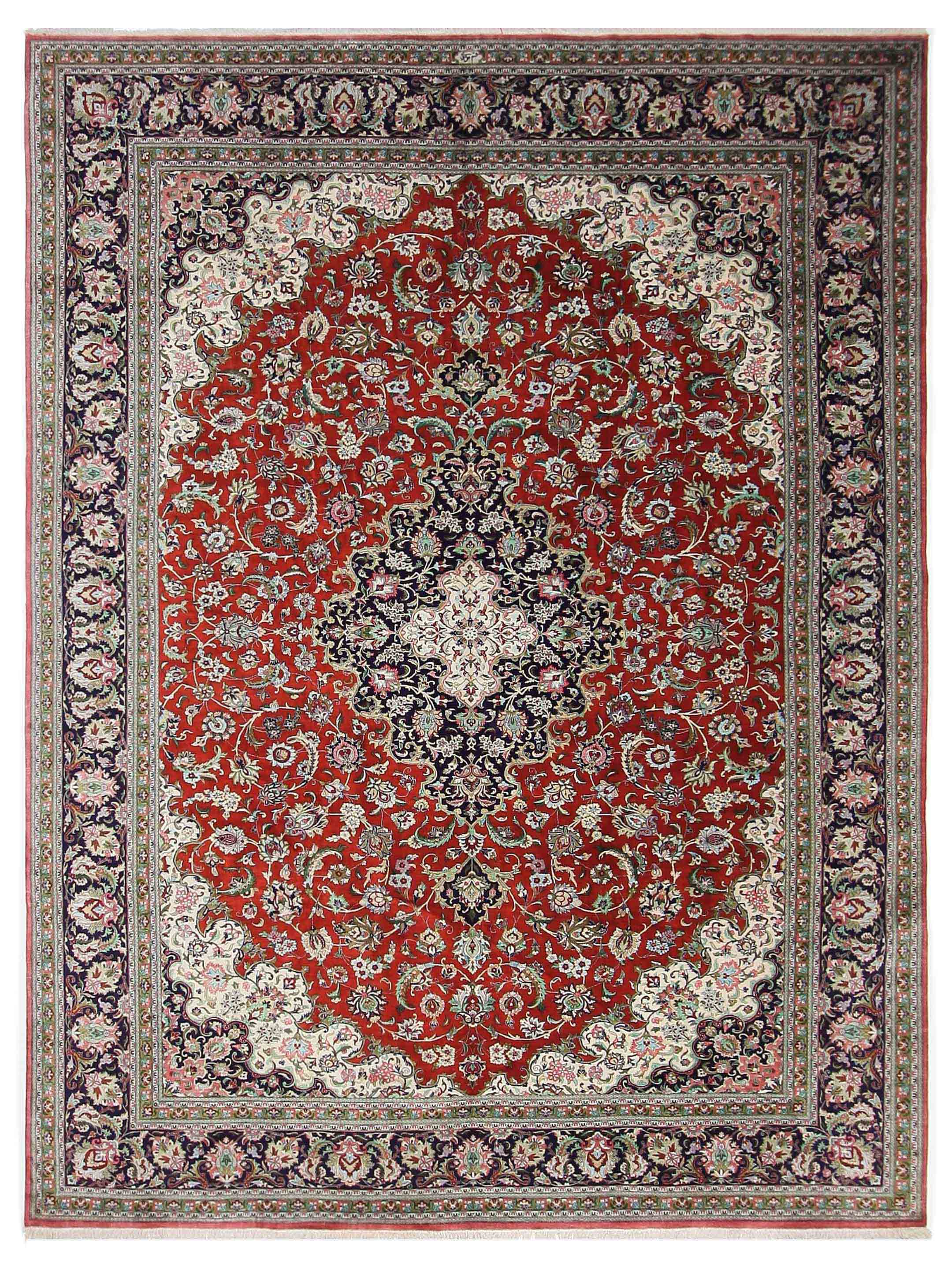 Qum Silk Hand Knotted Red 10x13