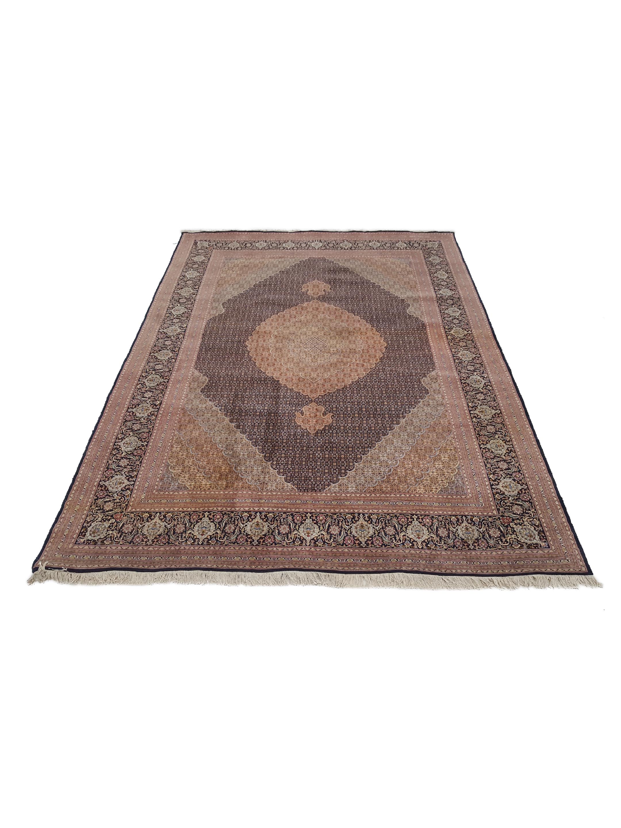 Tabriz Hand Knotted Brown 8x12 - Image 2 of 6