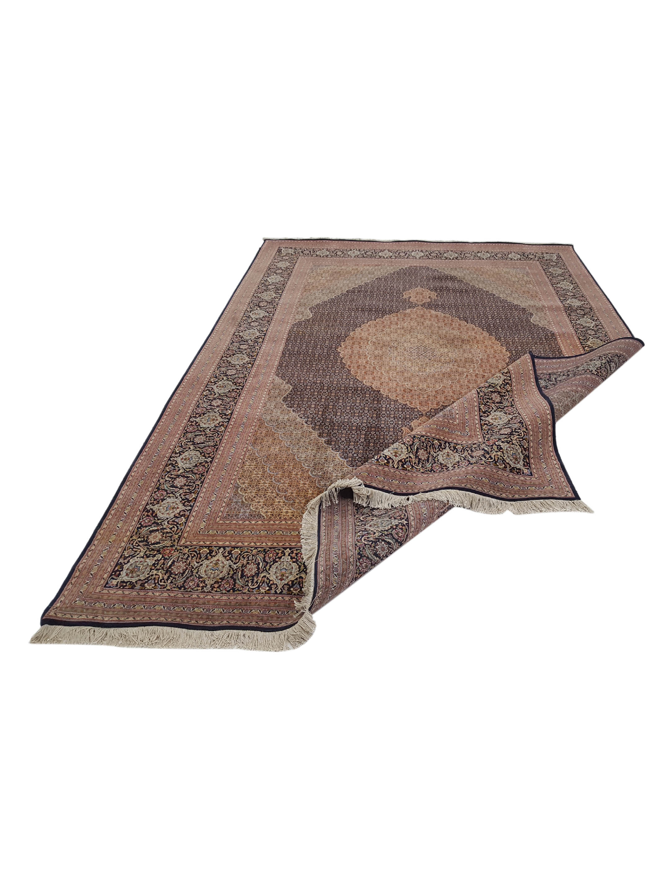 Tabriz Hand Knotted Brown 8x12 - Image 3 of 6