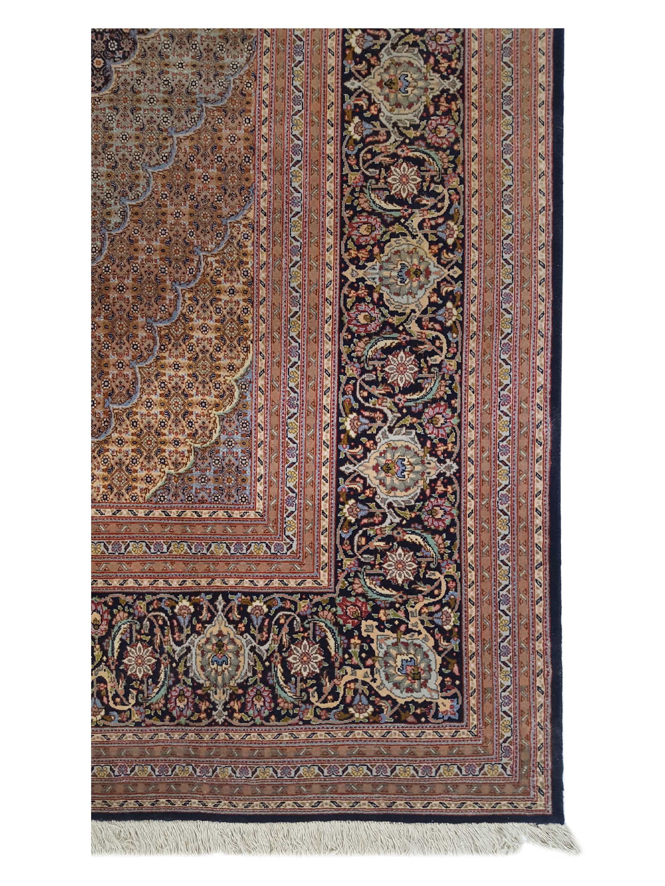 Tabriz Hand Knotted Brown 8x12 - Image 4 of 6
