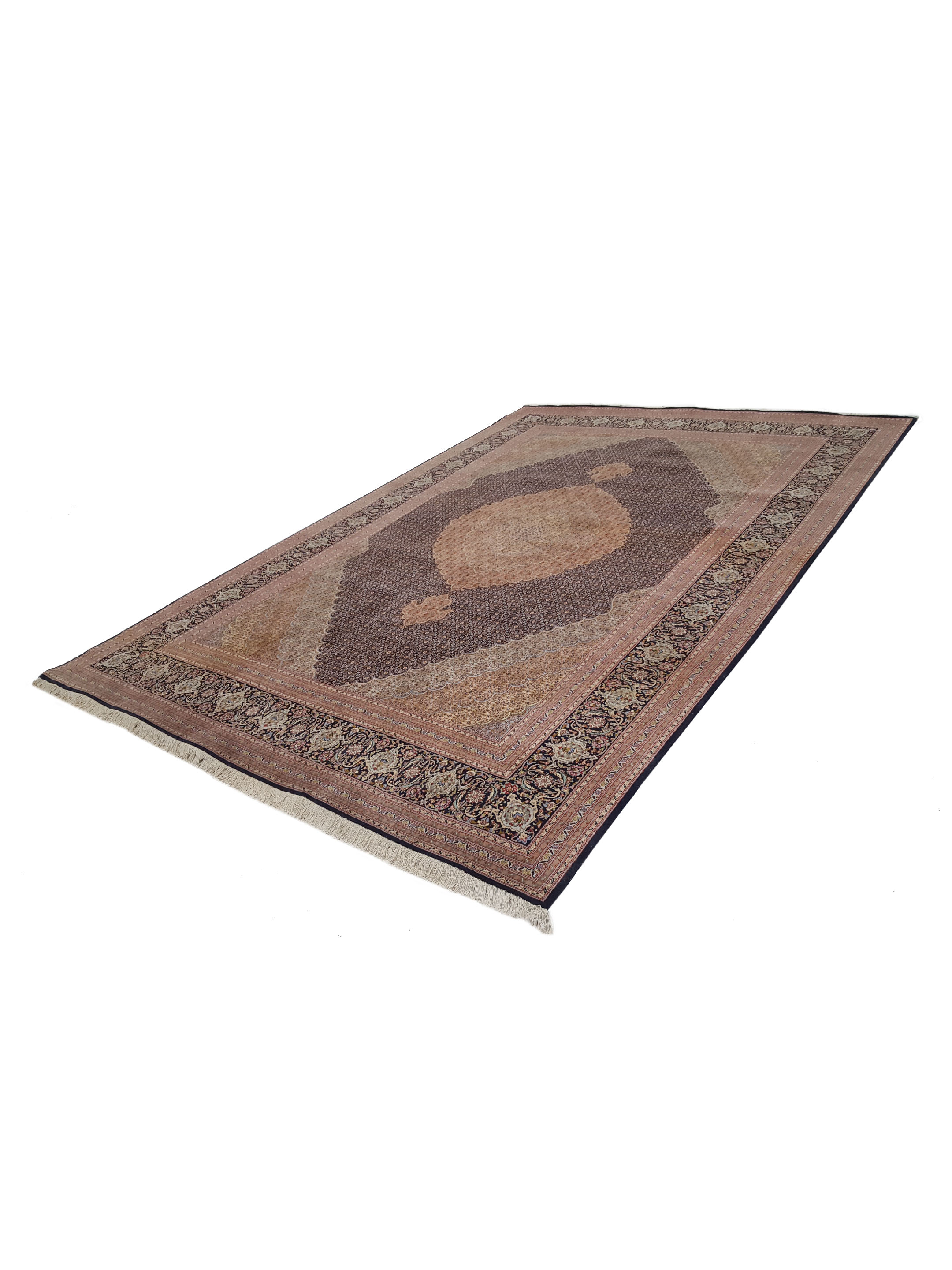 Tabriz Hand Knotted Brown 8x12 - Image 6 of 6