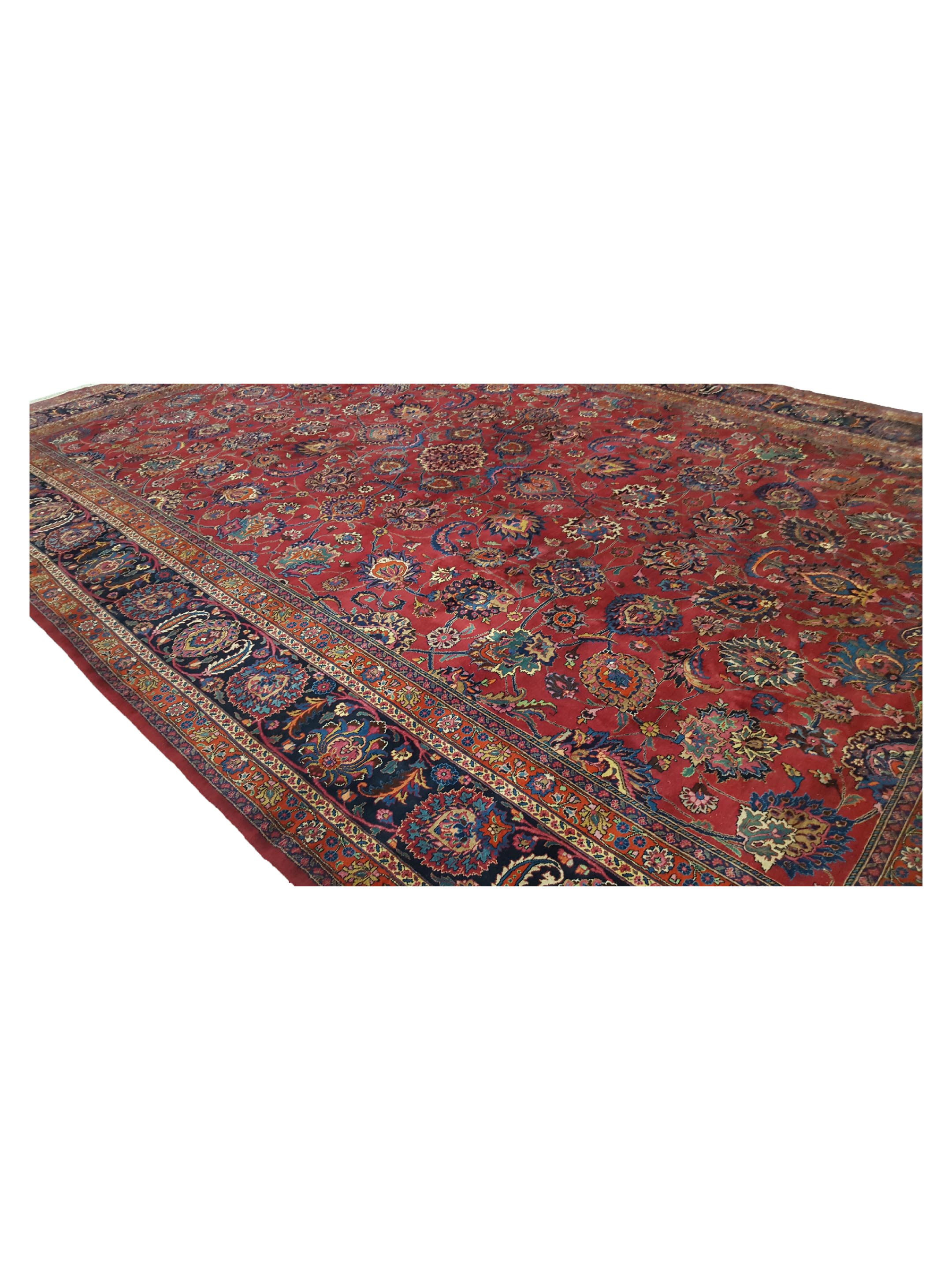 Antique Mashad Burgundy 13x20 - Image 6 of 8