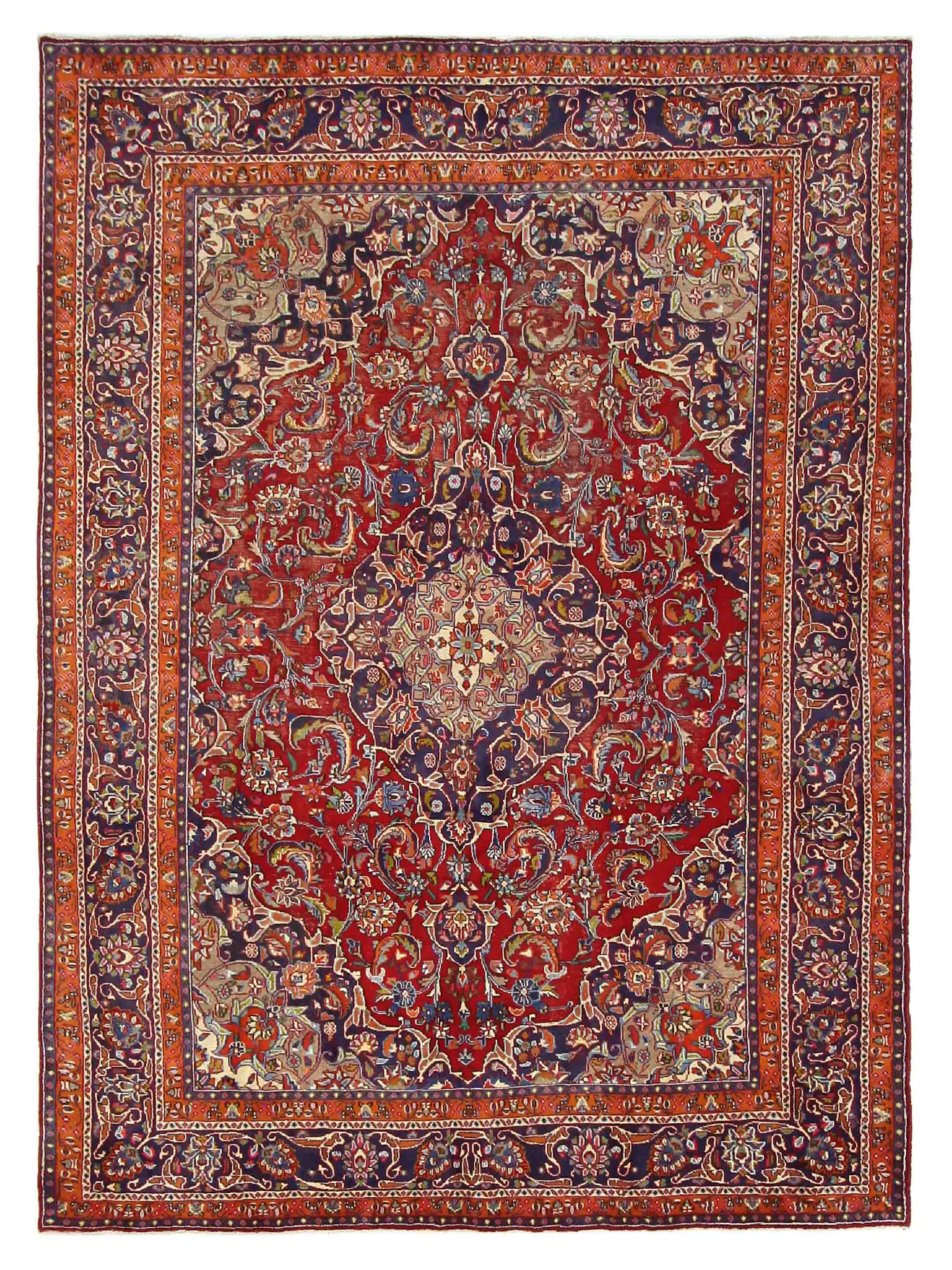 Mashad Semi Antique Red 9x13