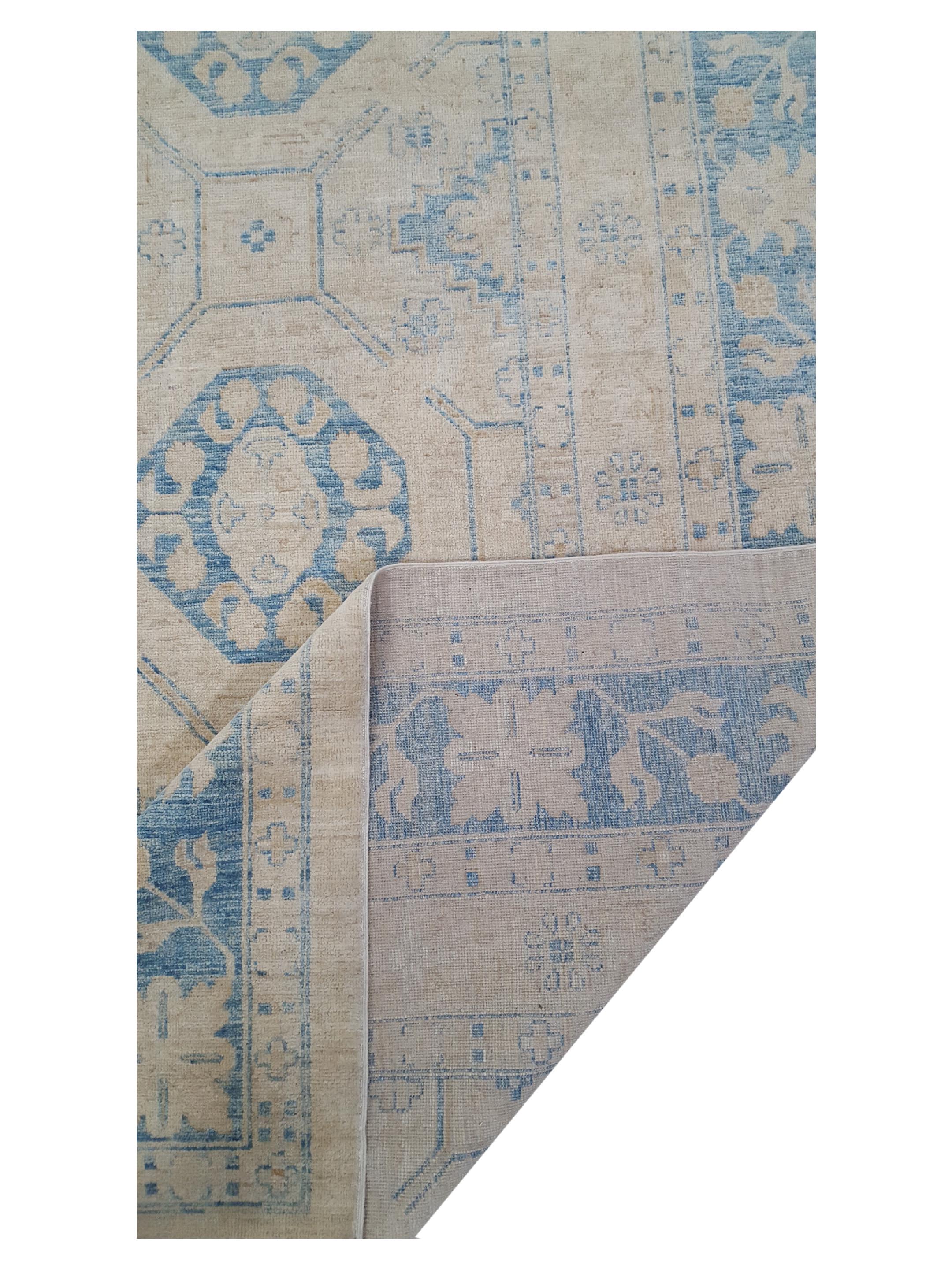 Ushak Wool Weft Hand Knotted Ivory 12x18 - Image 3 of 6