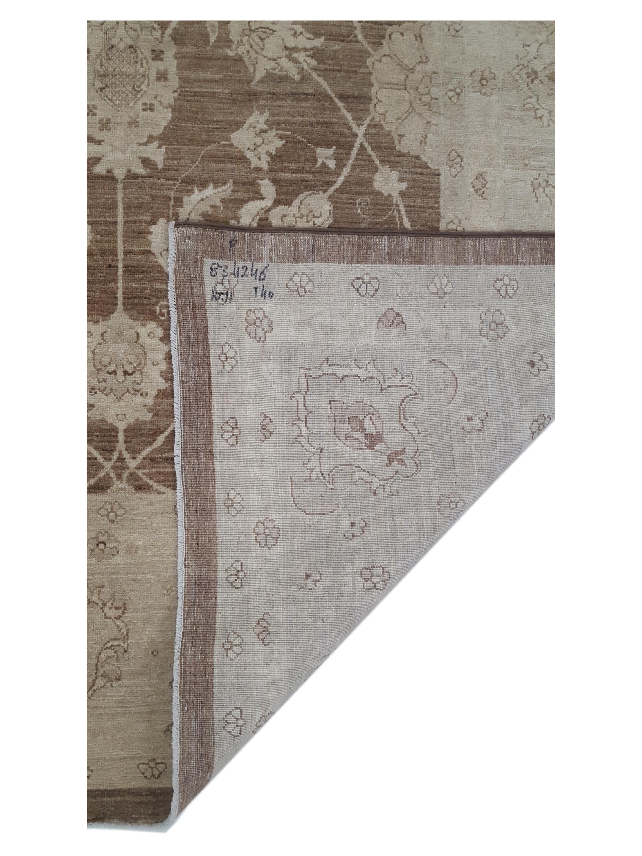 Tabriz-Pk Hand Knotted Lt.Brown 9x12 - Image 3 of 5