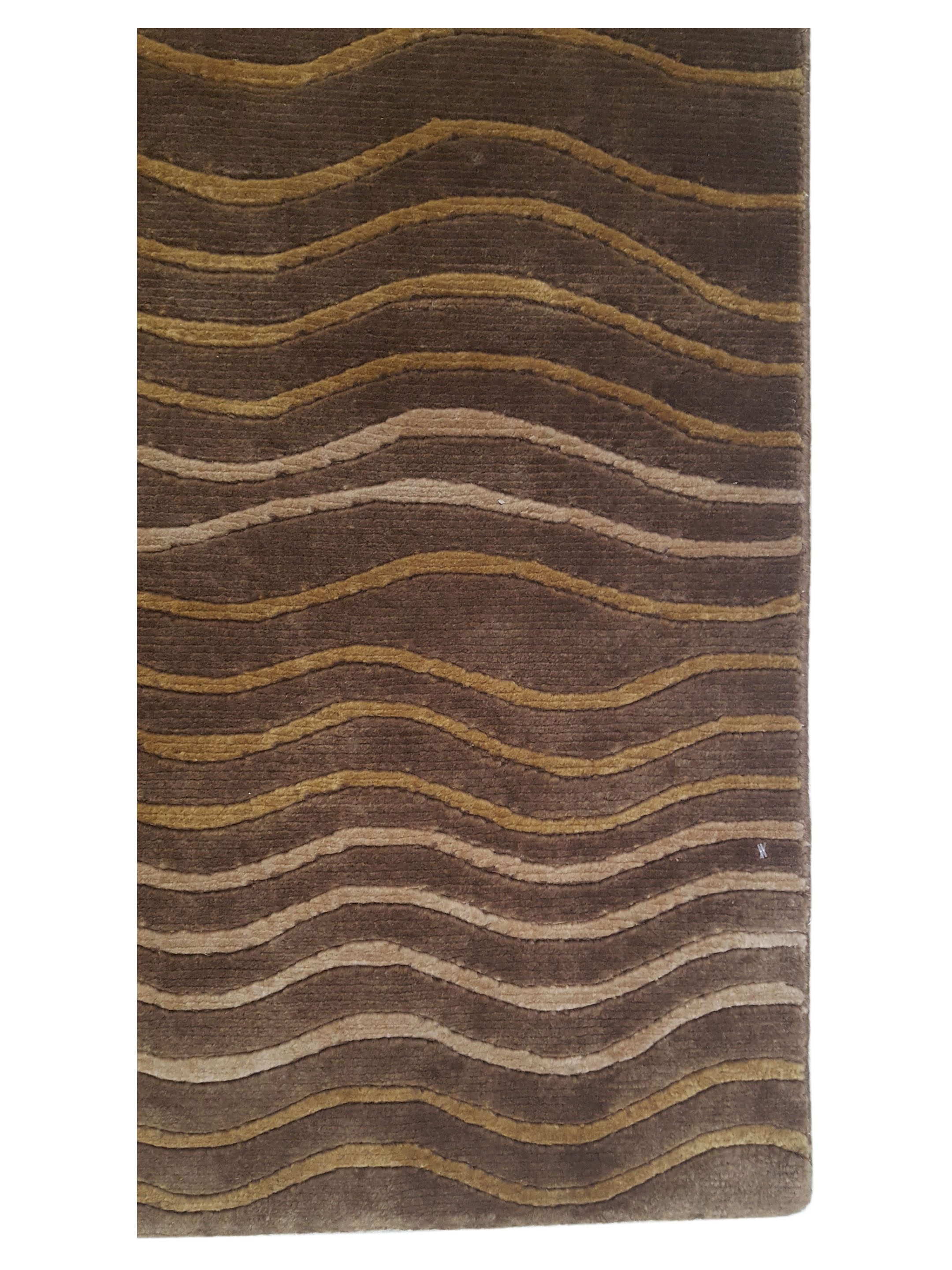 Waterfall Hand Knotted Brown 3x14 - Image 4 of 5