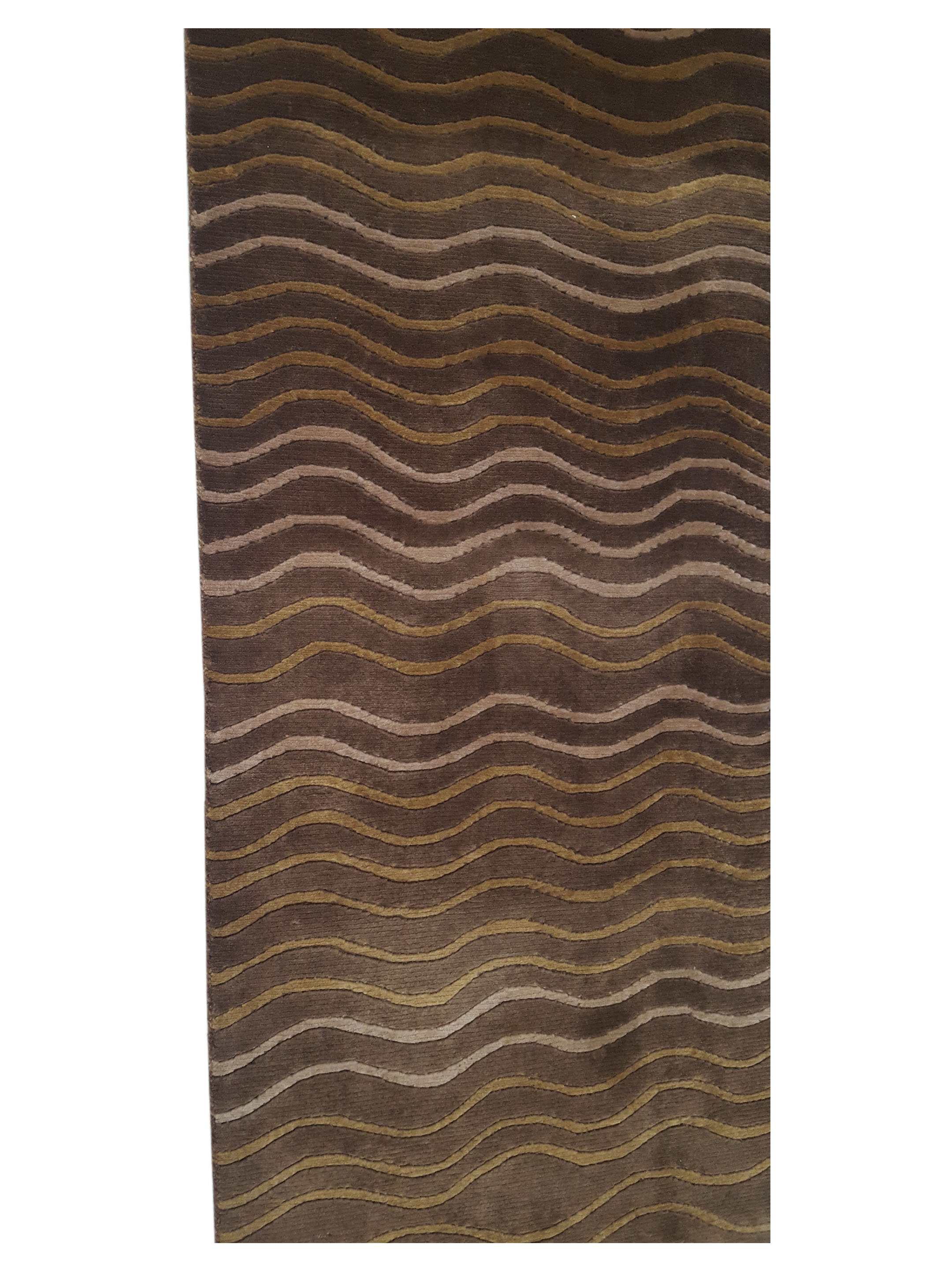 Waterfall Hand Knotted Brown 3x14 - Image 5 of 5