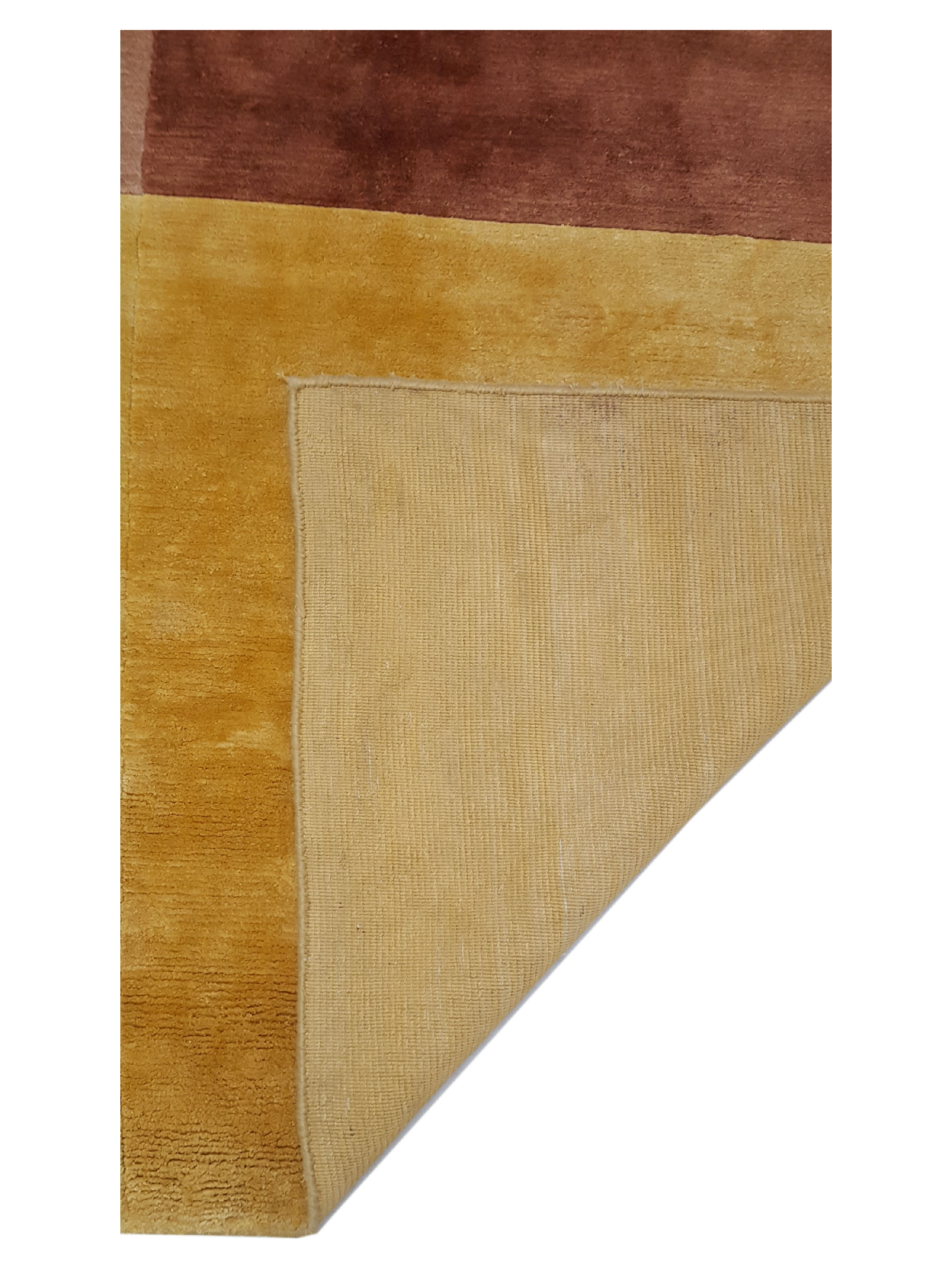 Plad Hand Knotted Yellow 9x12 - Image 3 of 6