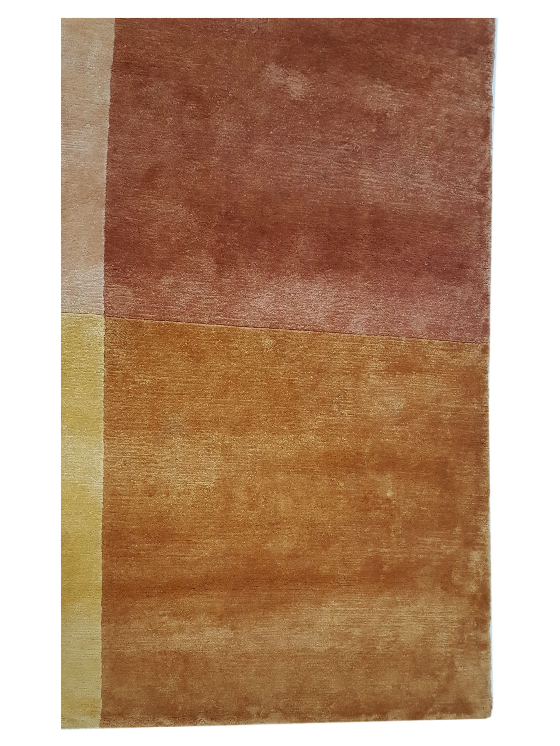 Plad Hand Knotted Yellow 9x12 - Image 4 of 6