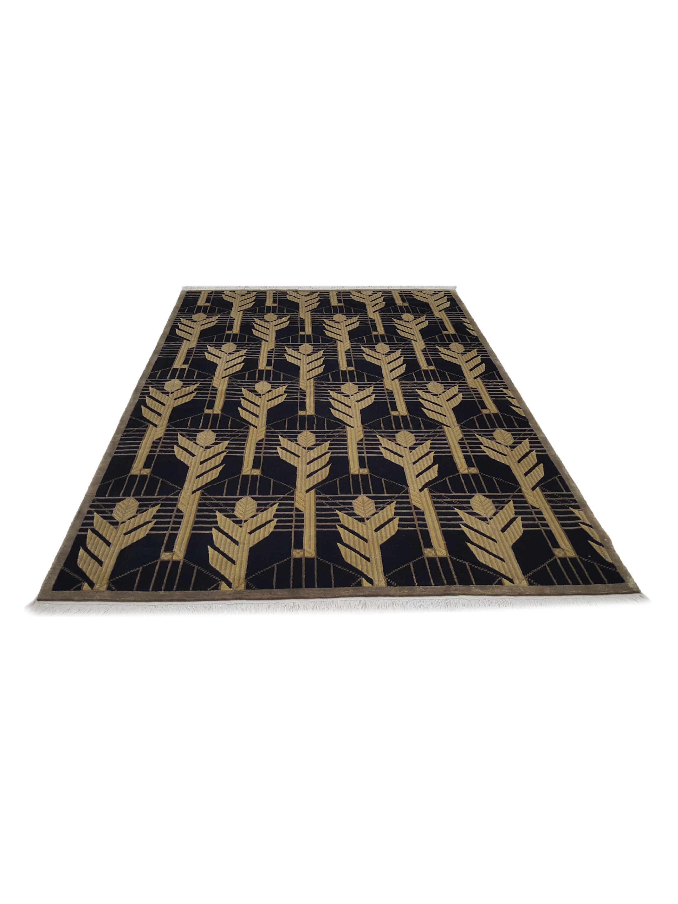 Nepal Baksh Hand Knotted Black 6x9 - Image 2 of 6
