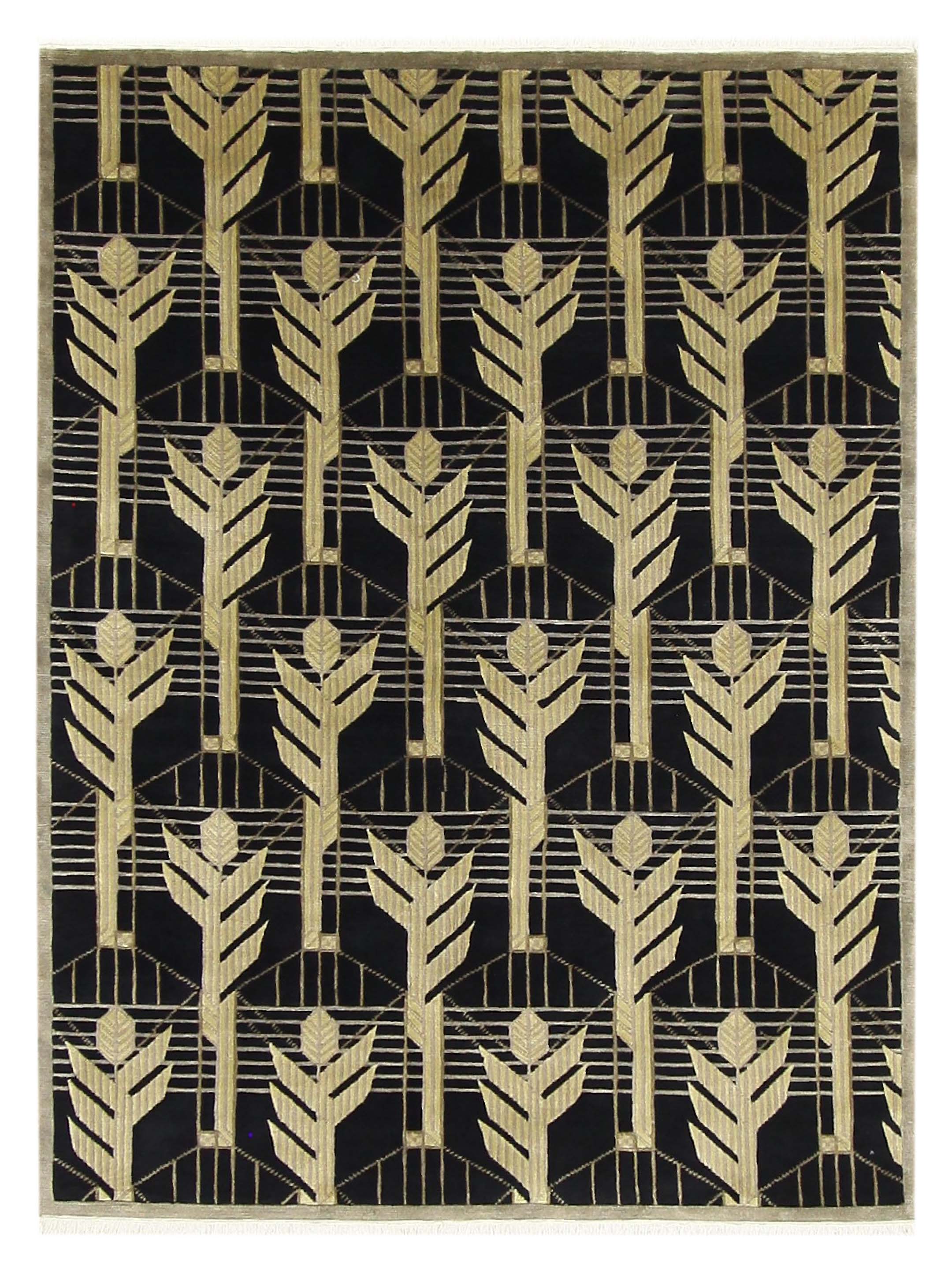 Nepal Baksh Hand Knotted Black 6x9
