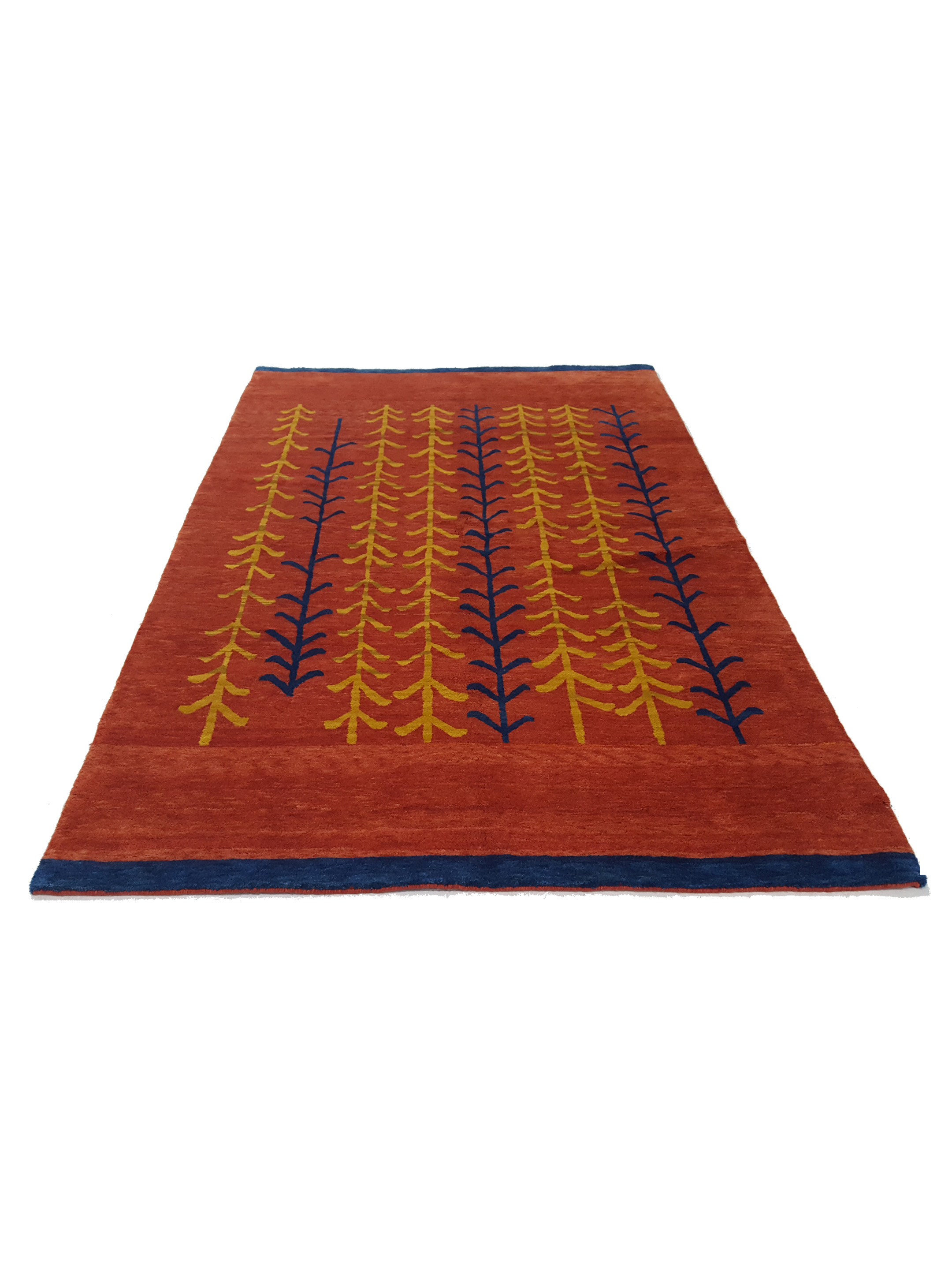 Gabbeh Hand Knotted Orange 6x9 - Image 2 of 6