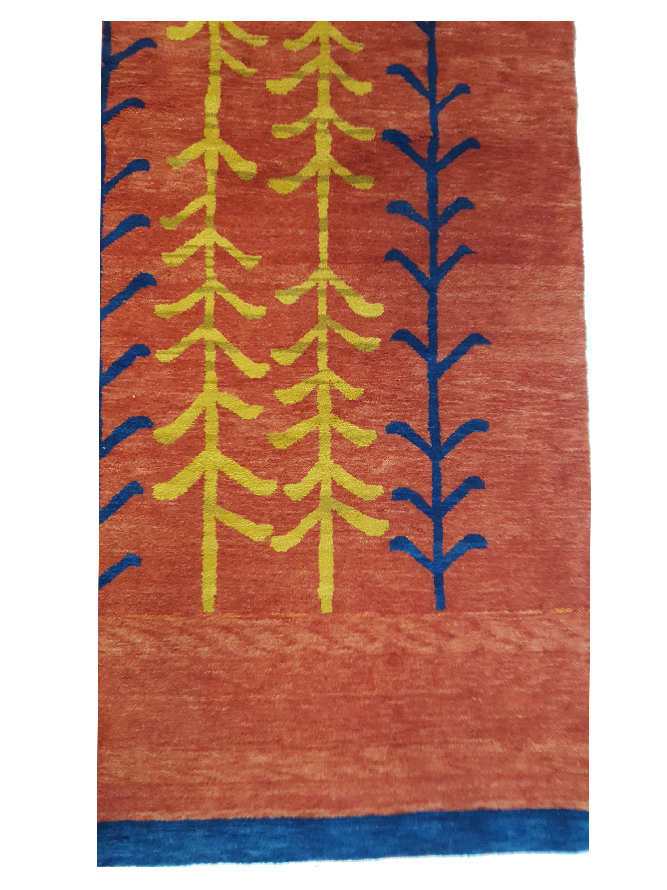 Gabbeh Hand Knotted Orange 6x9 - Image 4 of 6