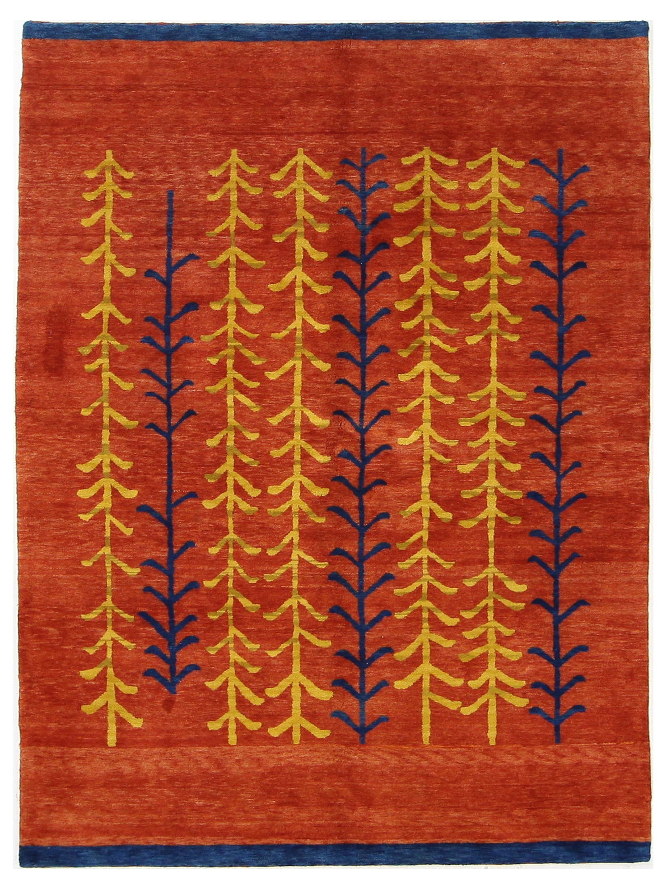 Gabbeh Hand Knotted Orange 6x9