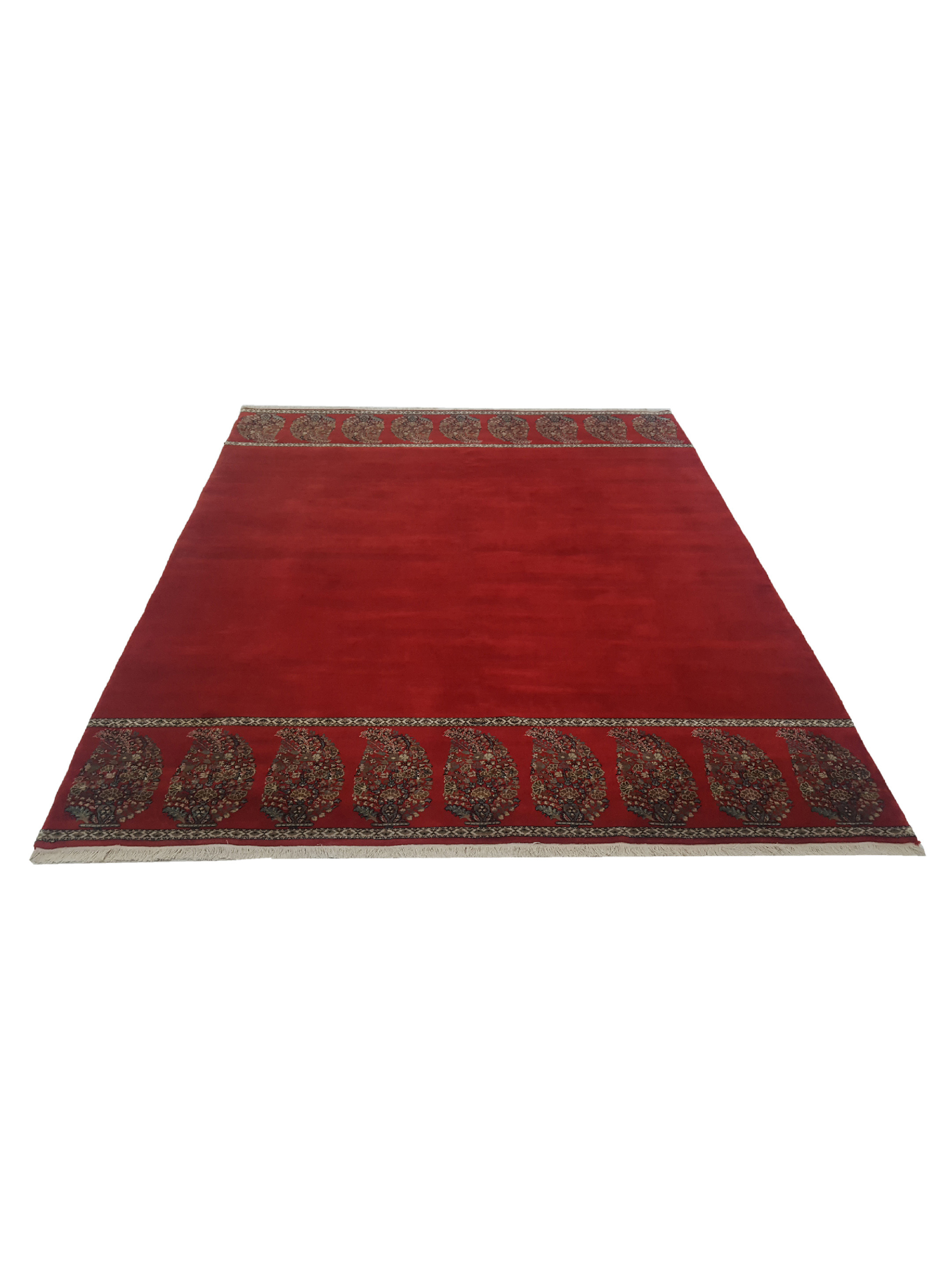 Paisley Hand Knotted Red 9x12 - Image 2 of 6