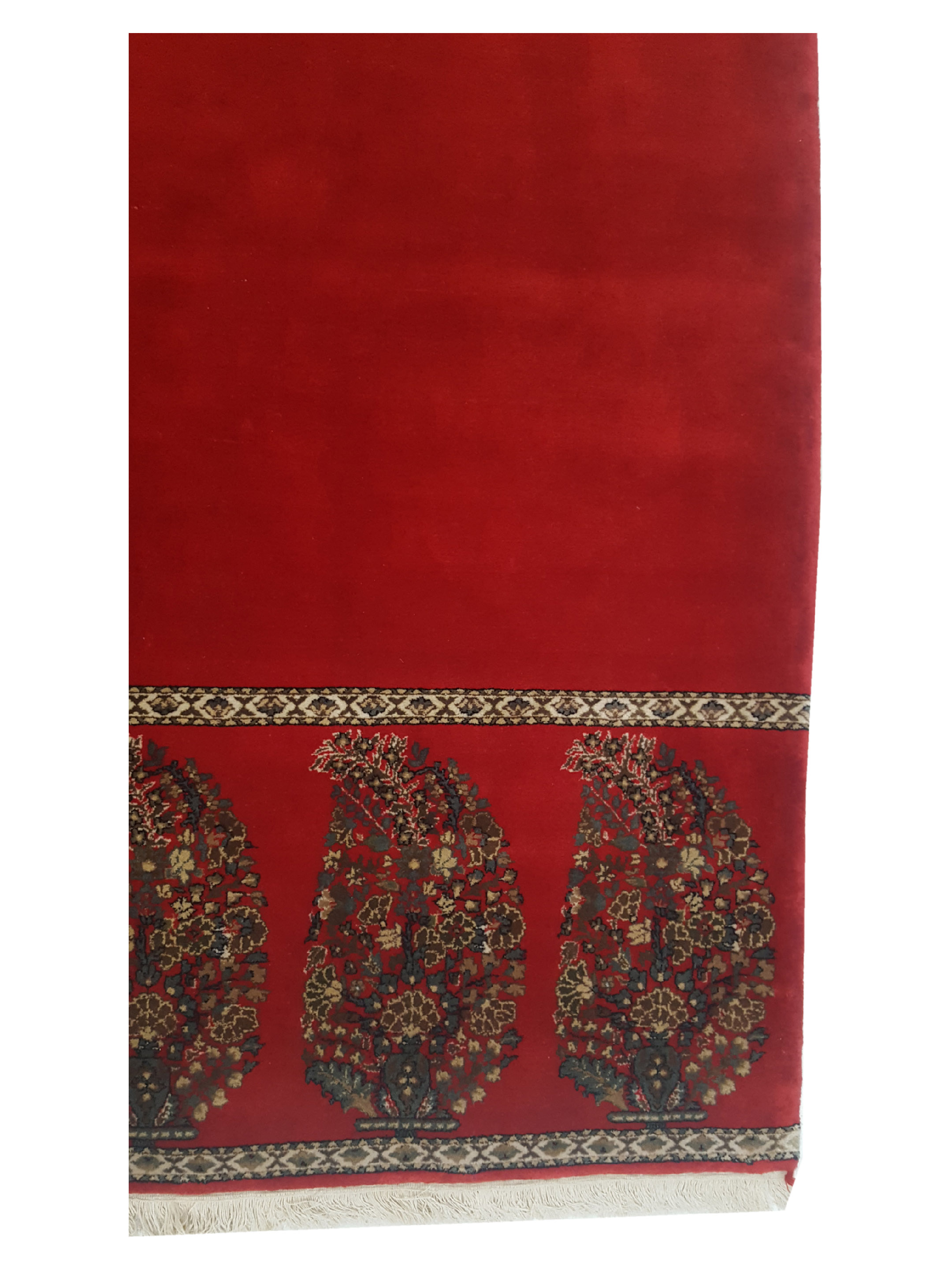 Paisley Hand Knotted Red 9x12 - Image 4 of 6