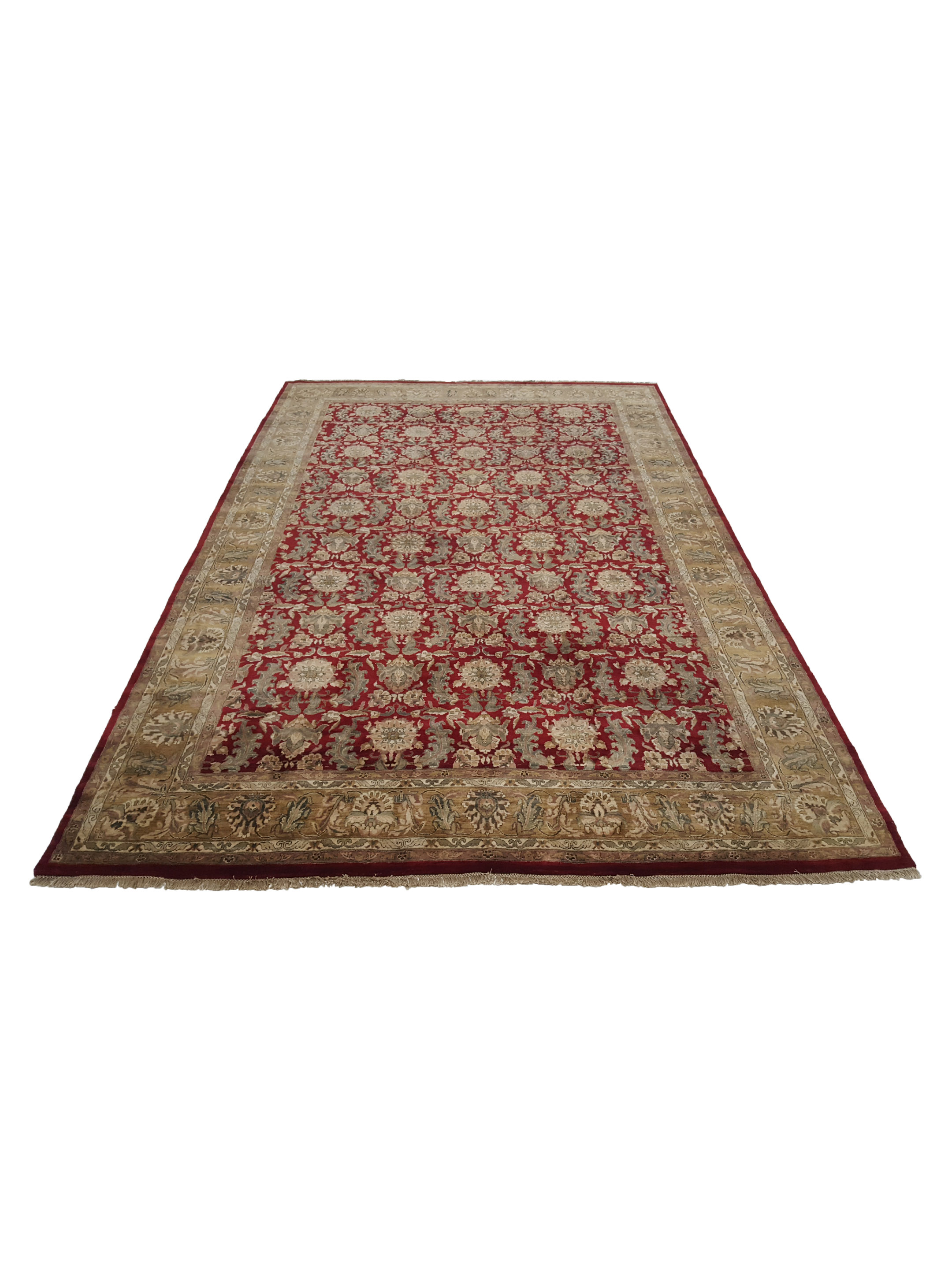 Jaipur Hand Knotted Red 12x18 - Image 2 of 6