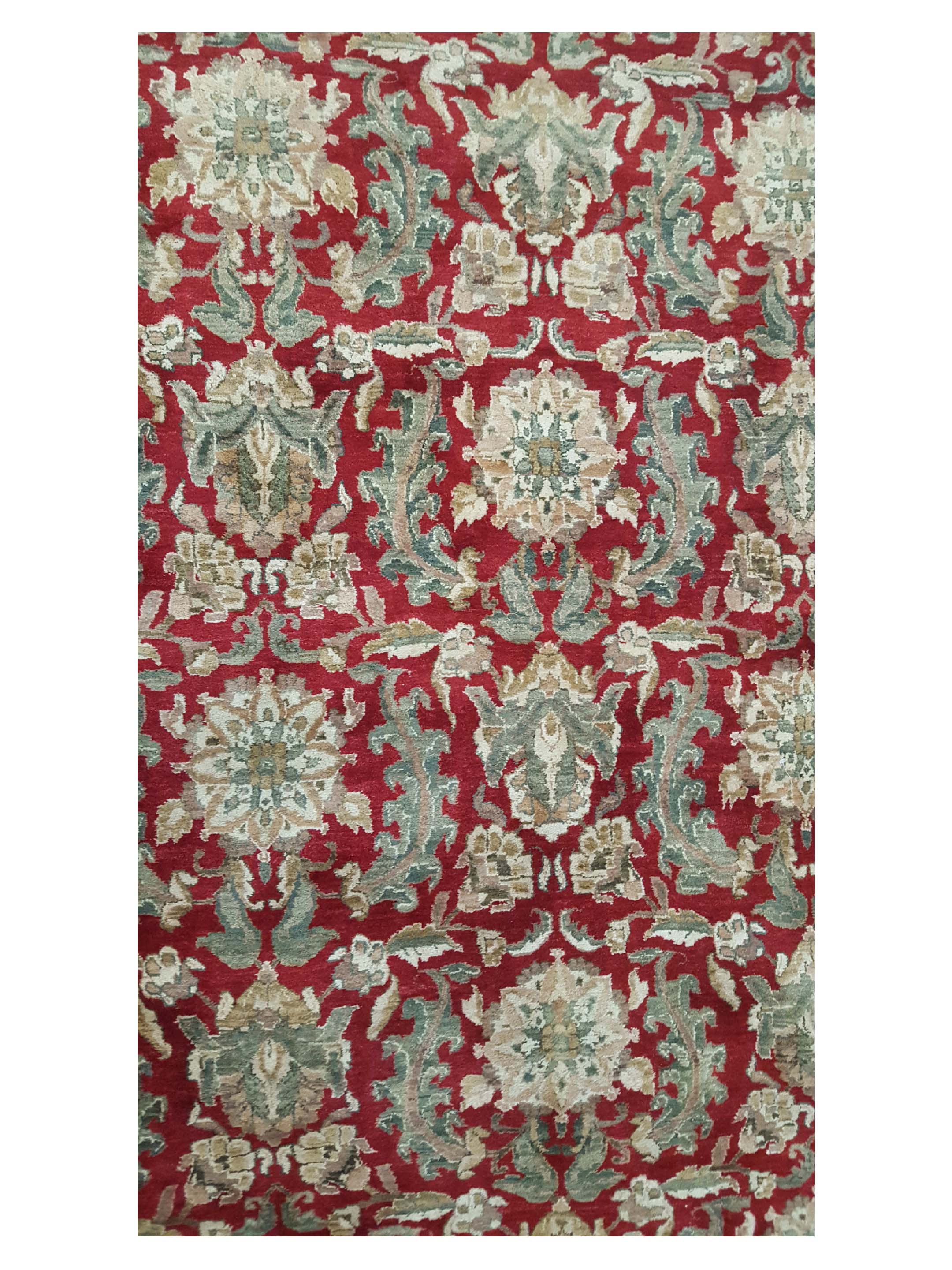 Jaipur Hand Knotted Red 12x18 - Image 5 of 6