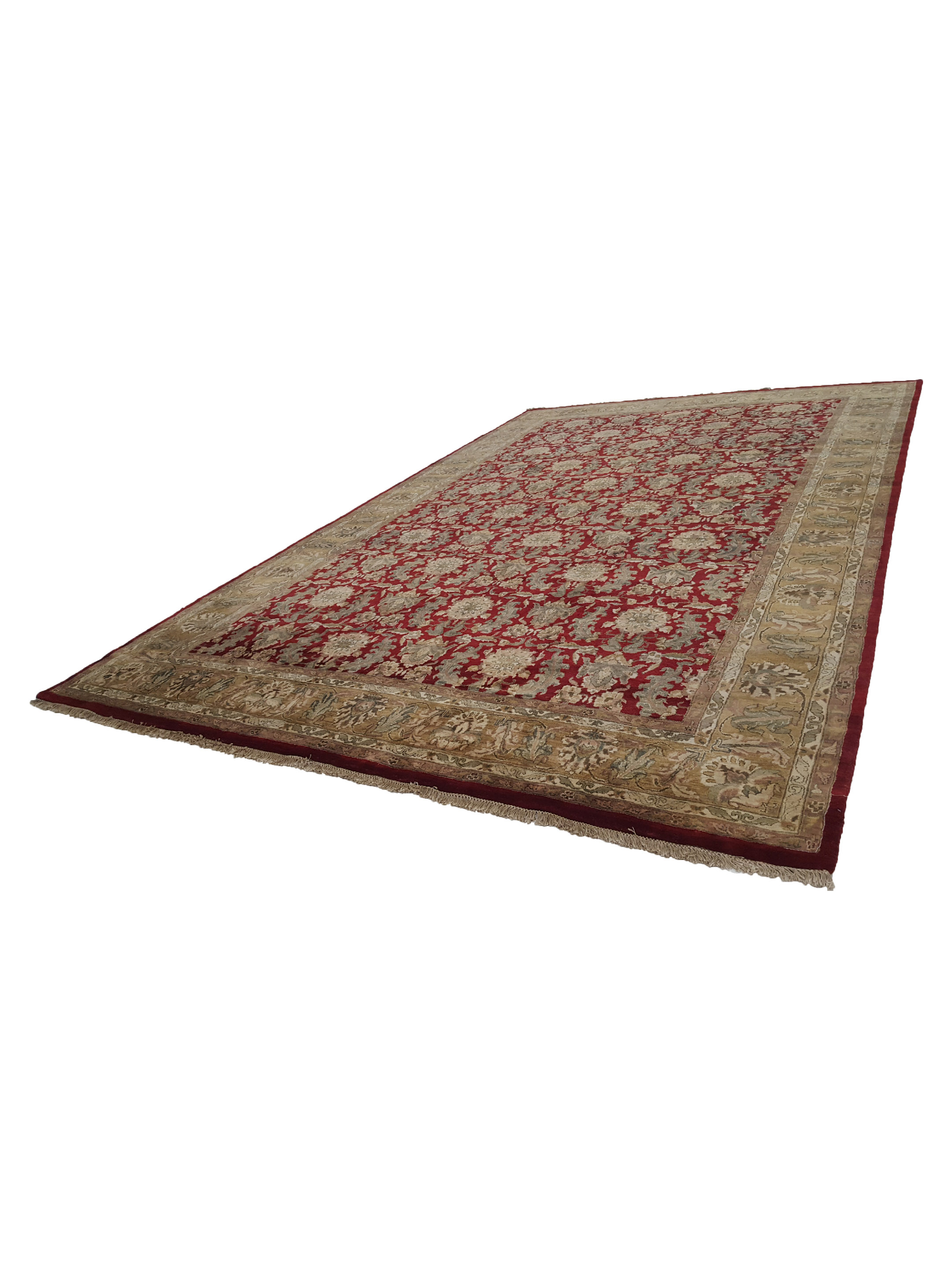Jaipur Hand Knotted Red 12x18 - Image 6 of 6