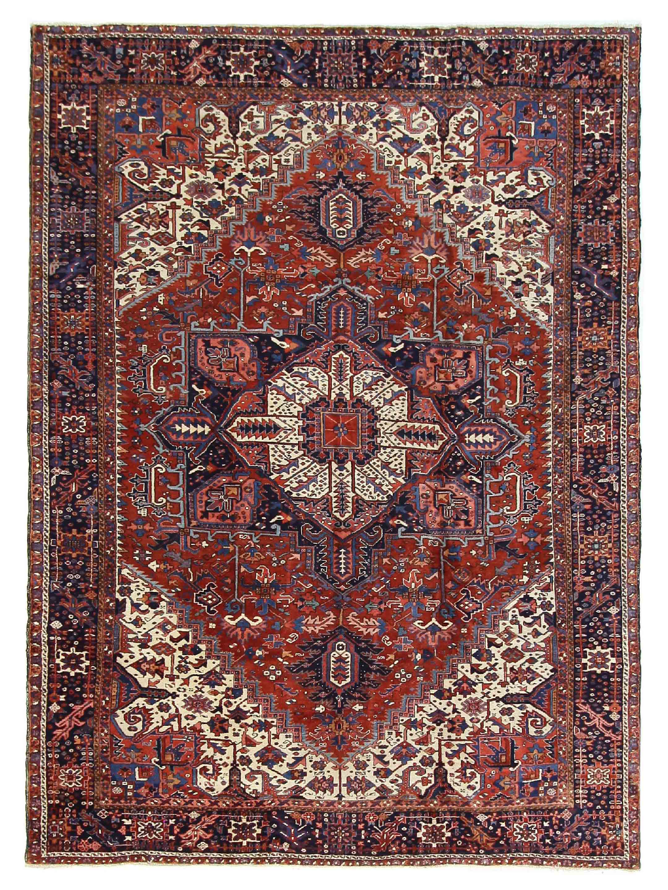 Antique Heriz Rust 10x13