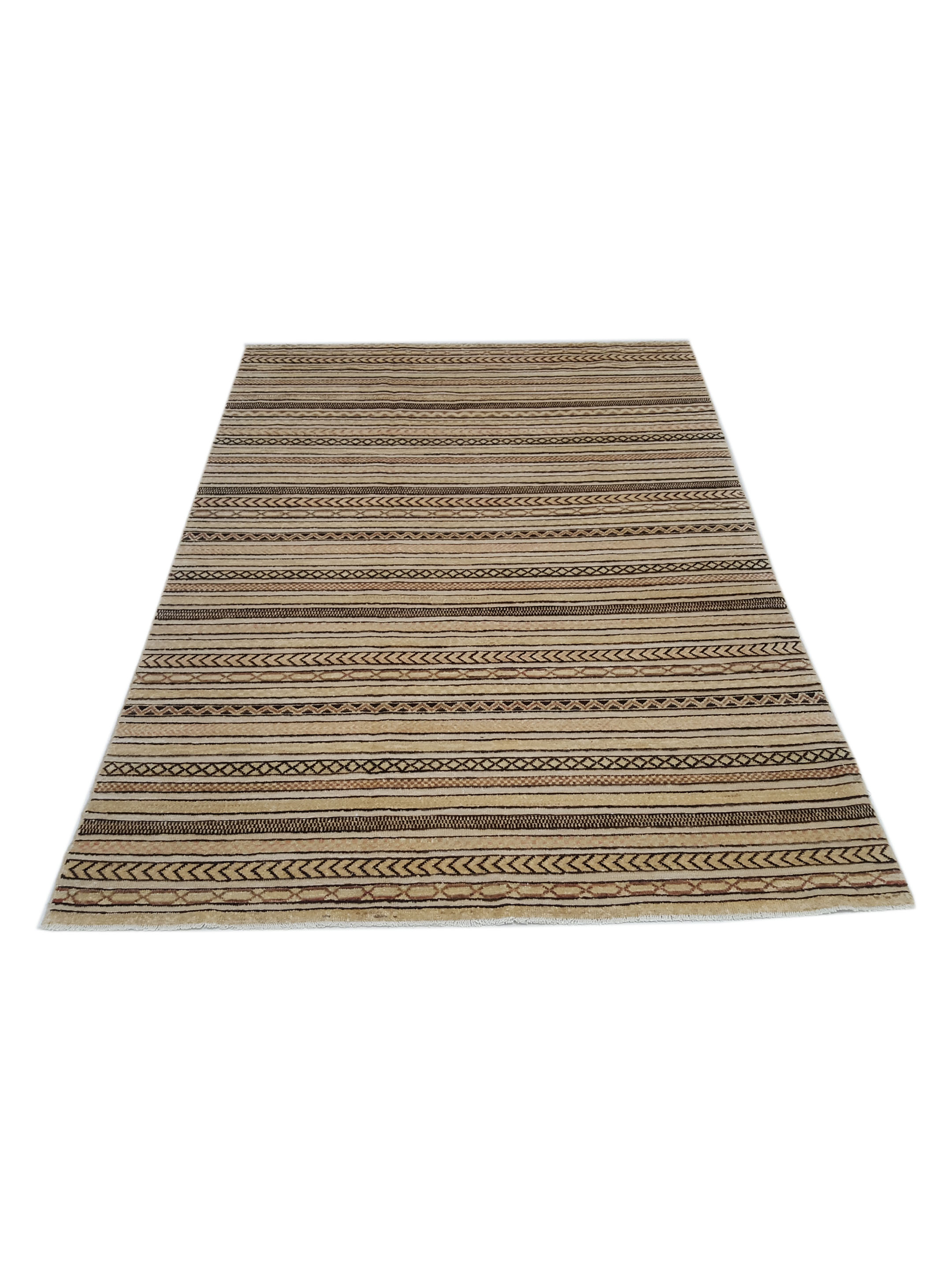 Modern Hand Knotted Beige 5x8 - Image 2 of 6