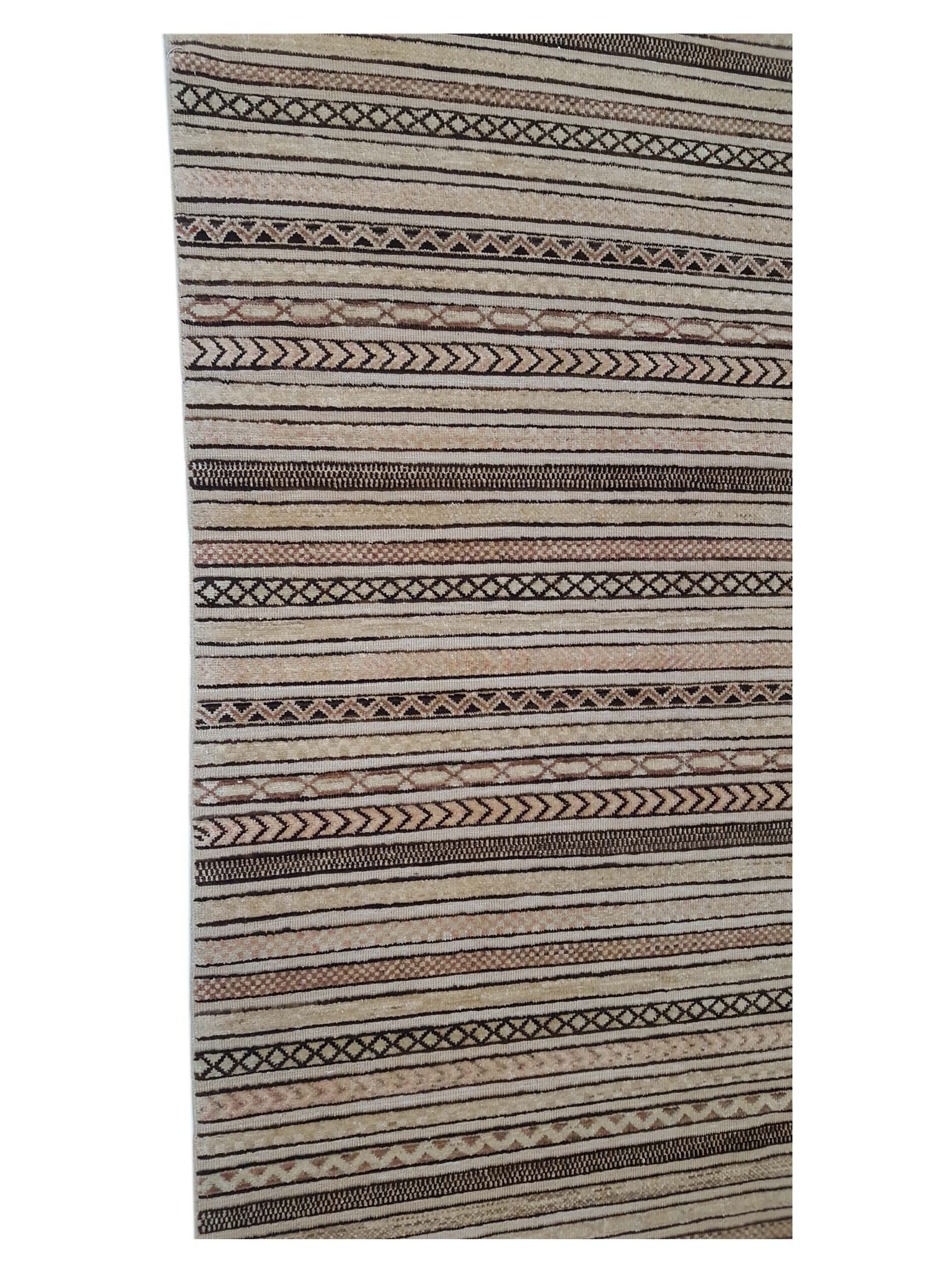 Modern Hand Knotted Beige 5x8 - Image 5 of 6