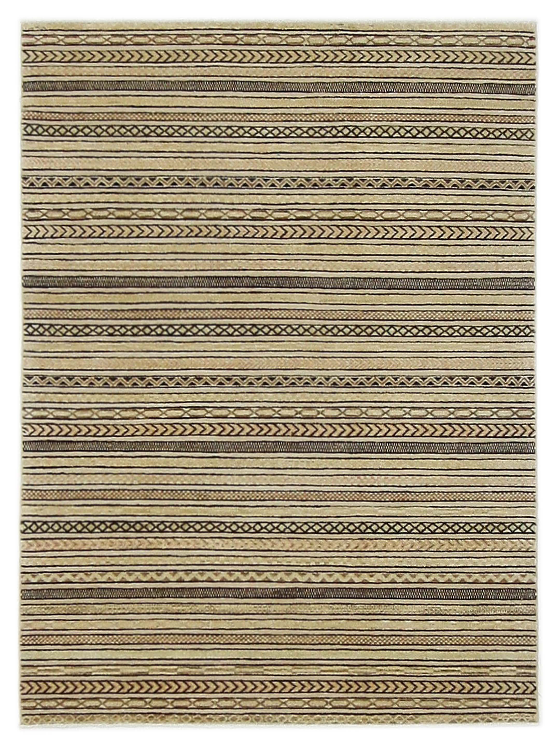 Modern Hand Knotted Beige 5x8