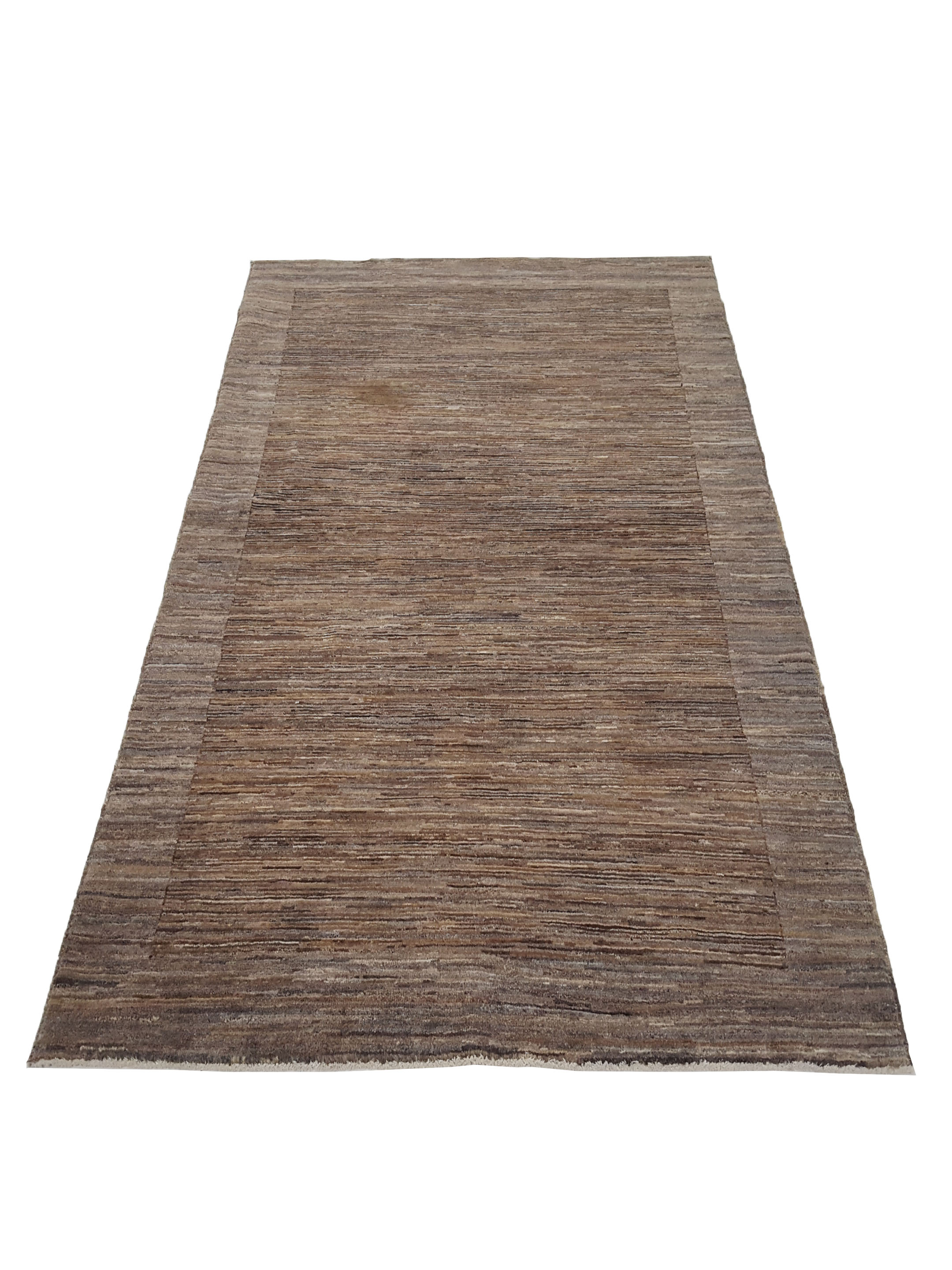 Modern Hand Knotted Brown 5x7 - Image 2 of 6