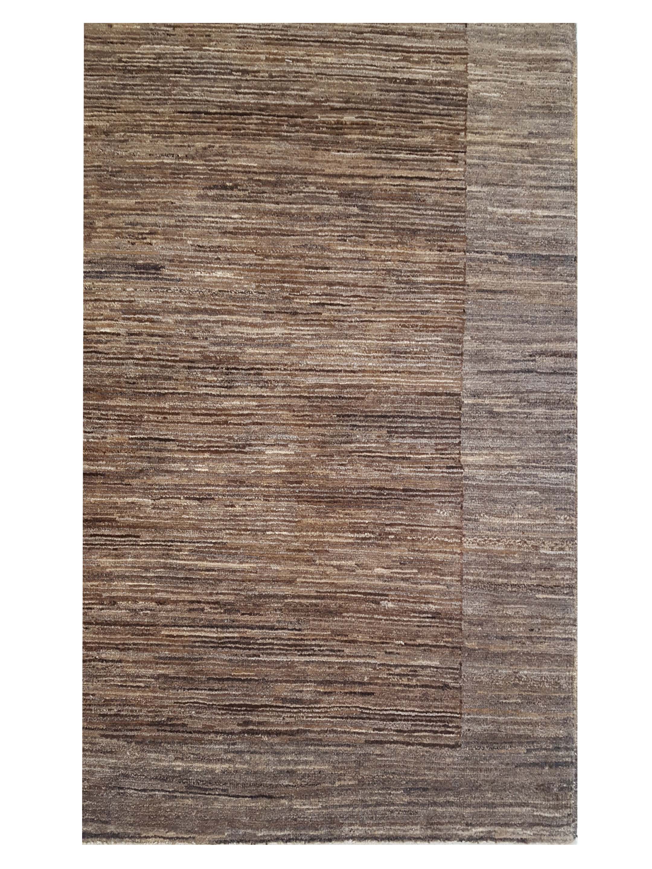 Modern Hand Knotted Brown 5x7 - Image 4 of 6