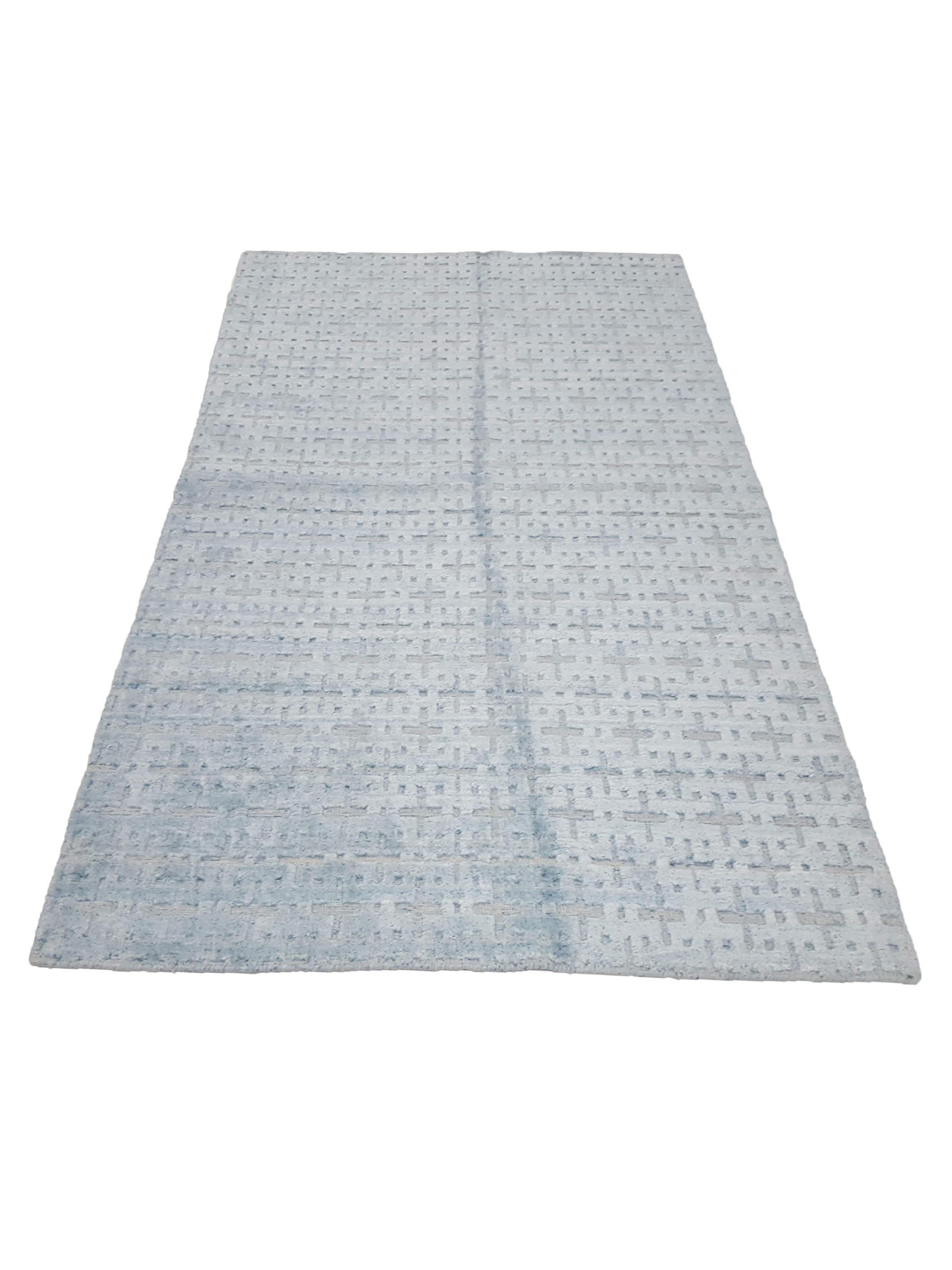 Modern Hand Knotted Lt.Blue 5x7 - Image 2 of 5