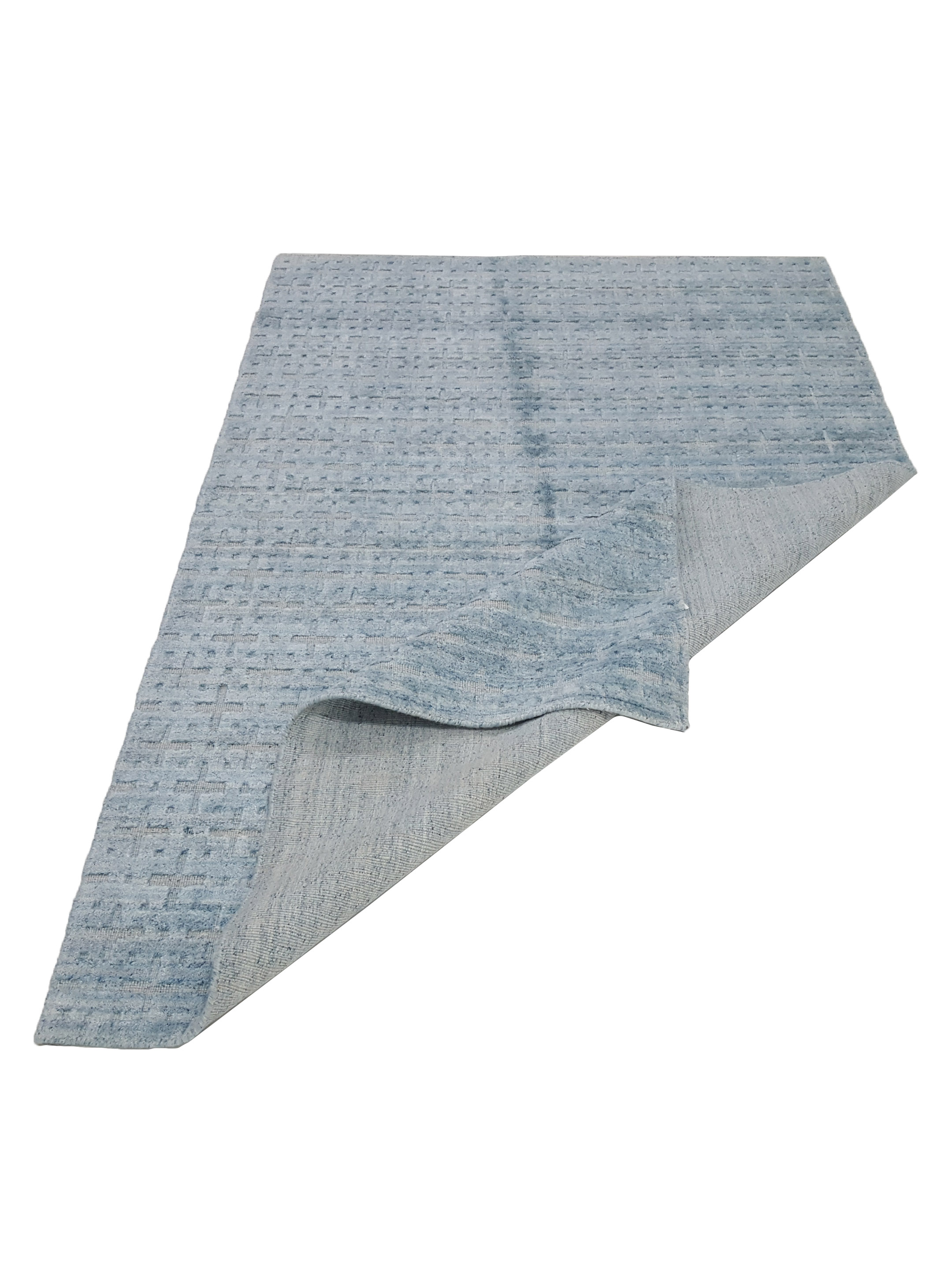 Modern Hand Knotted Lt.Blue 5x7 - Image 3 of 5