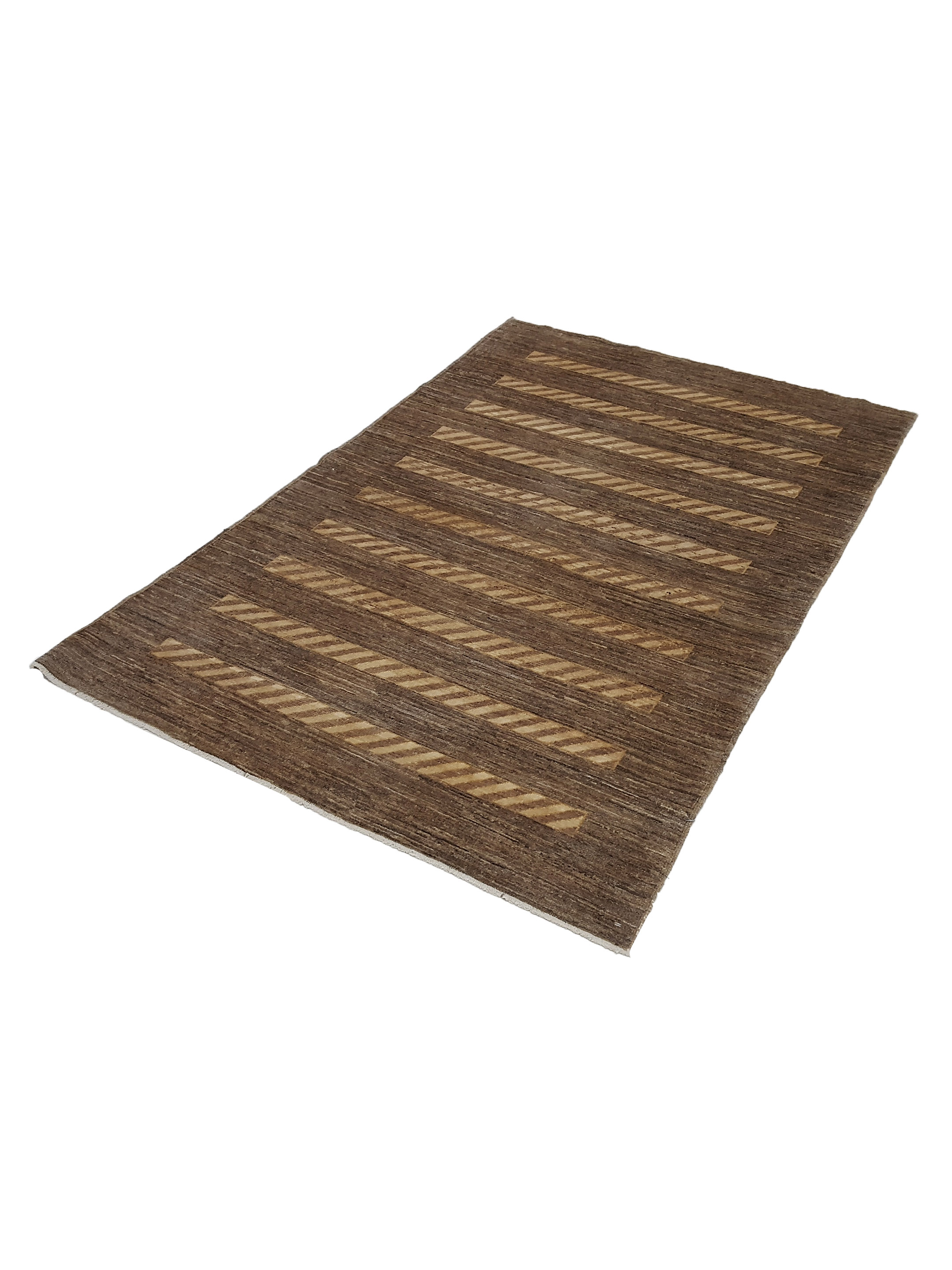 Modern Hand Knotted Brown 4x6 - Image 5 of 5