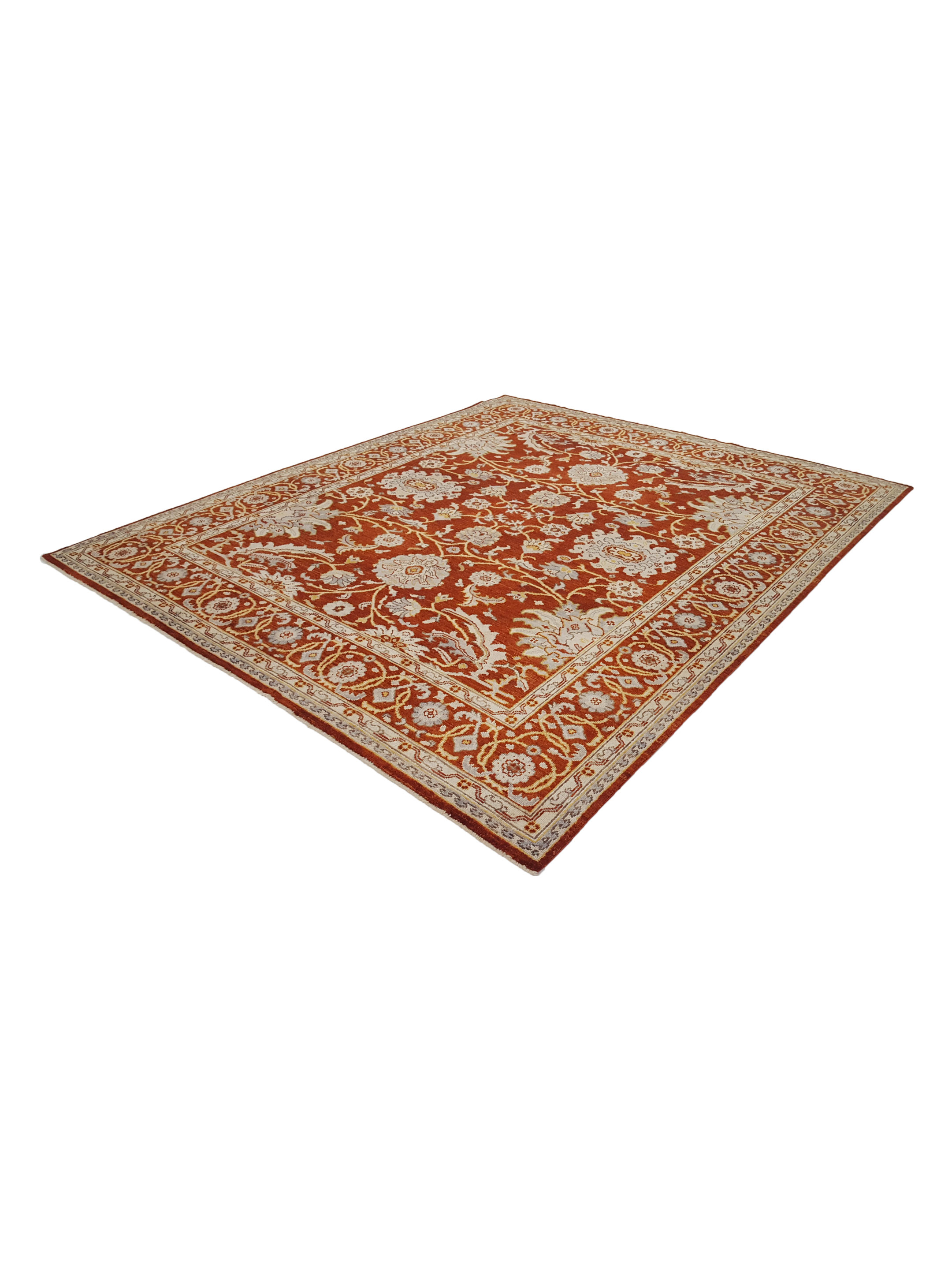 Ushak Wool Weft Hand Knotted Dk.Orange 8x10 - Image 6 of 6