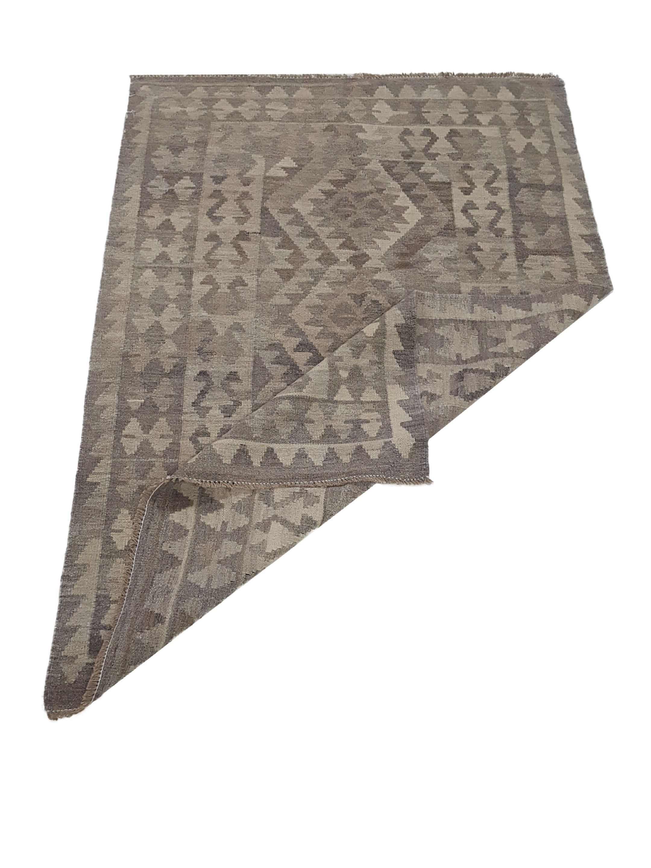 Kilim Hand Woven Beige 3x5 - Image 3 of 6