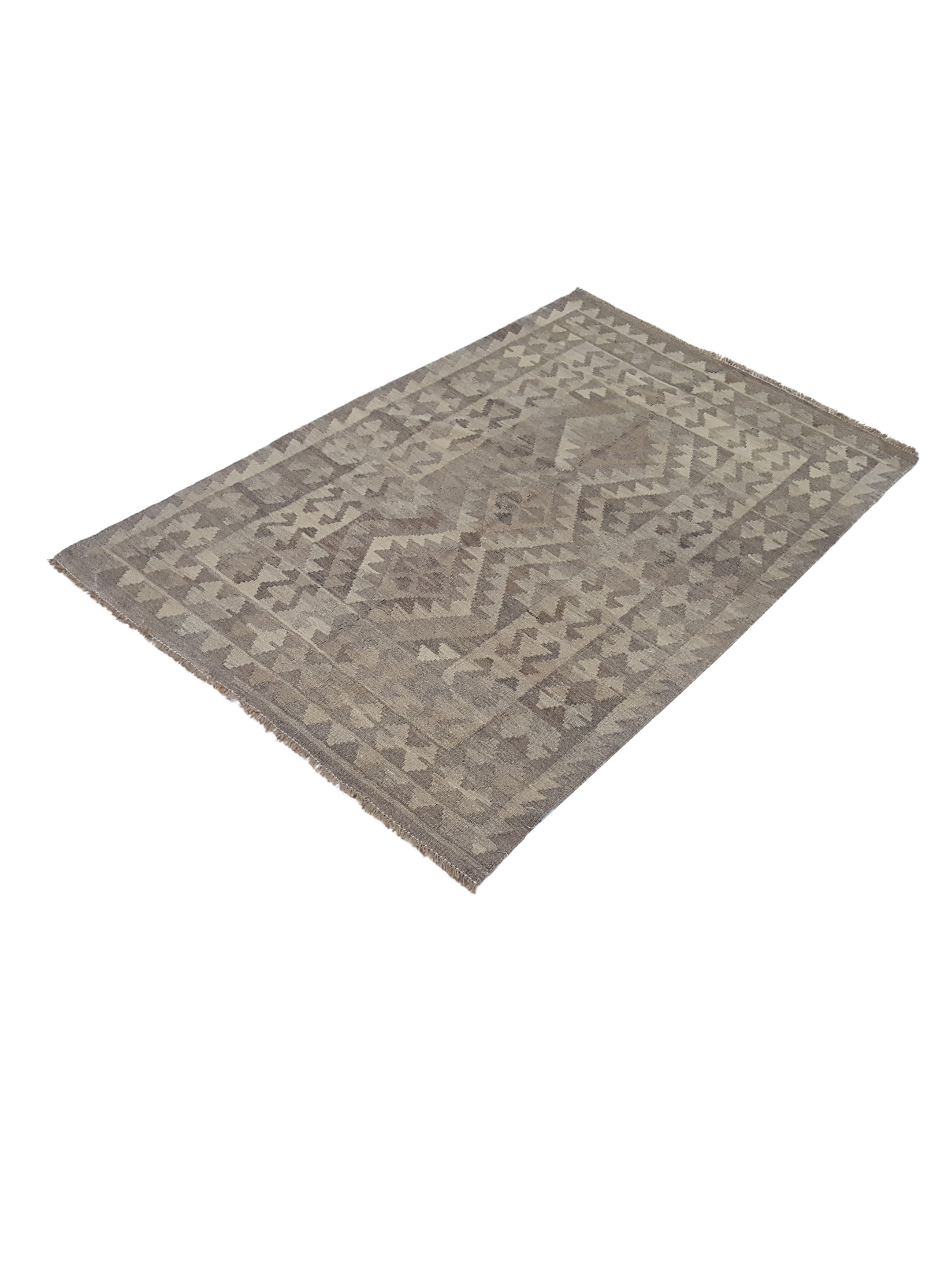 Kilim Hand Woven Beige 3x5 - Image 5 of 6