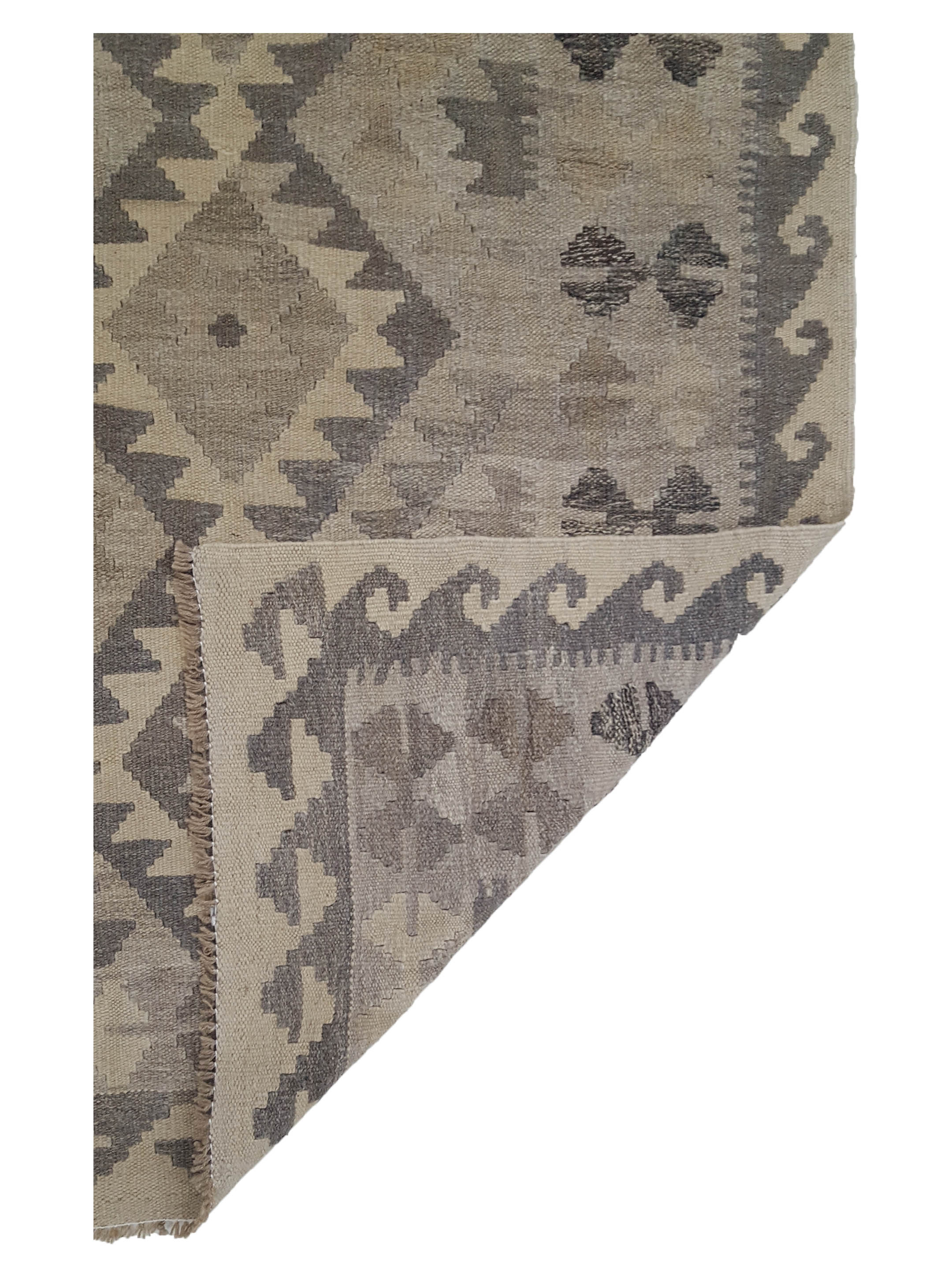 Kilim Hand Woven Grey 3x5 - Image 2 of 2