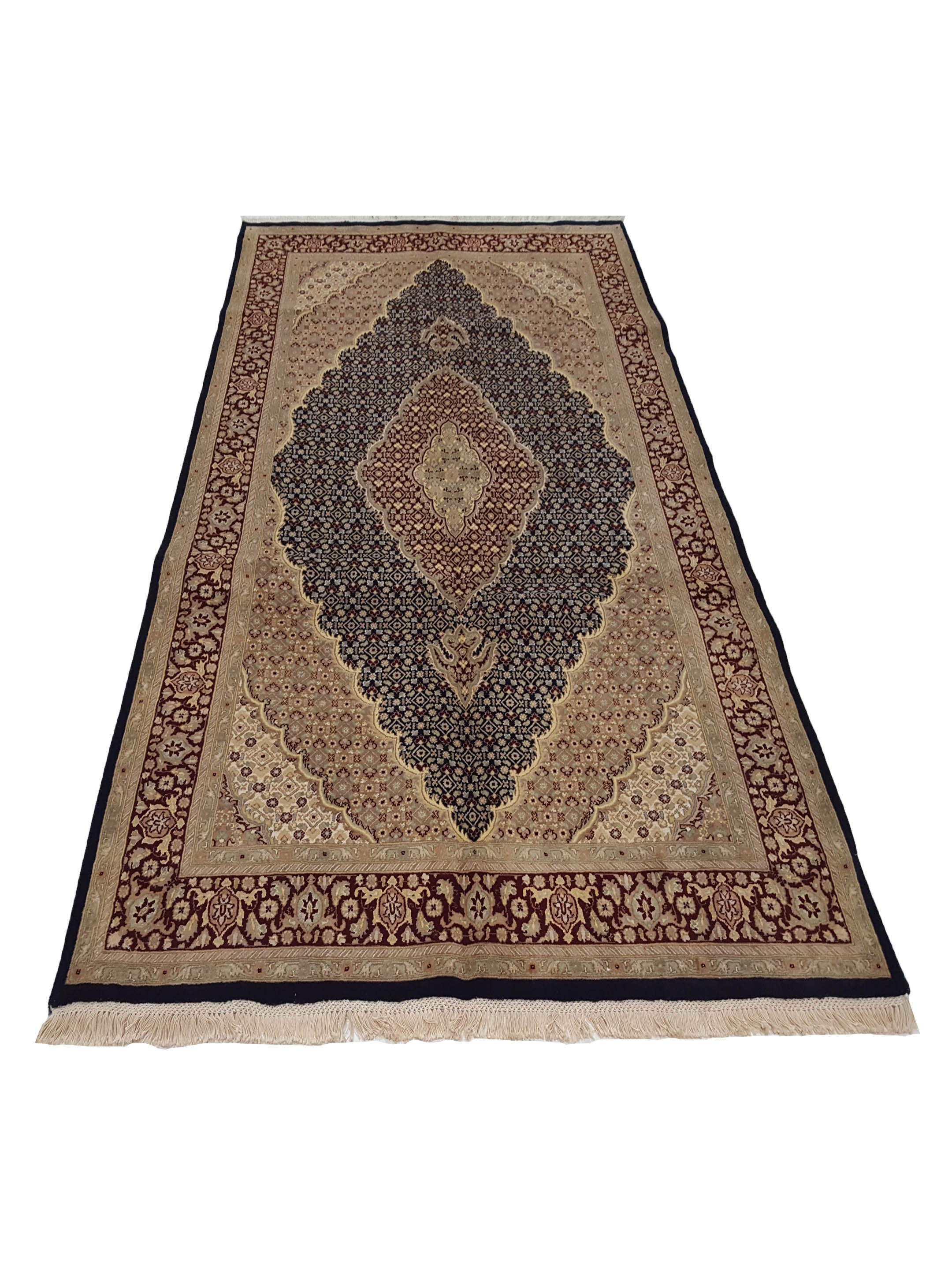 Tabriz-Pk Hand Knotted Navy 6x9 - Image 2 of 6