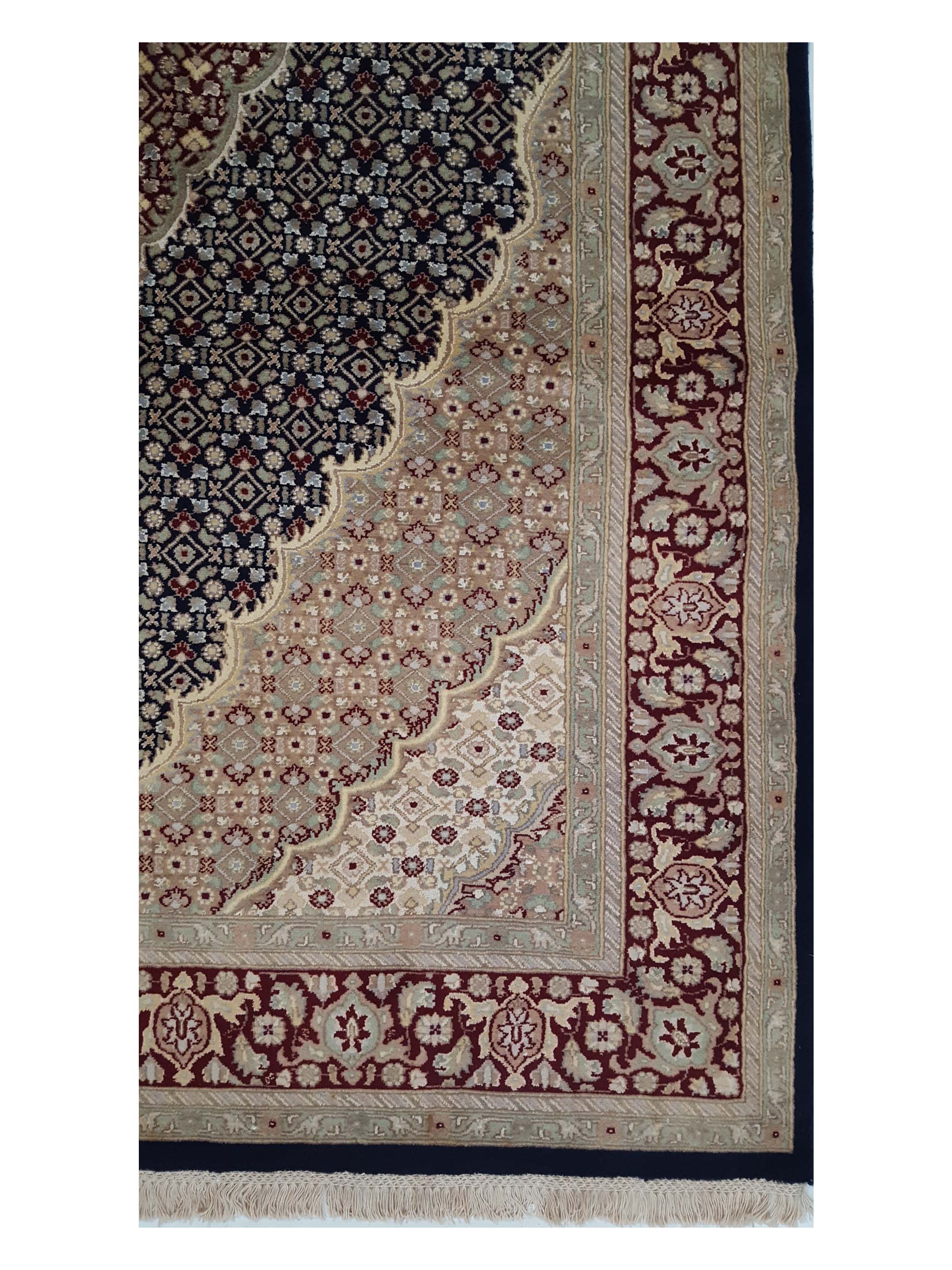 Tabriz-Pk Hand Knotted Navy 6x9 - Image 4 of 6