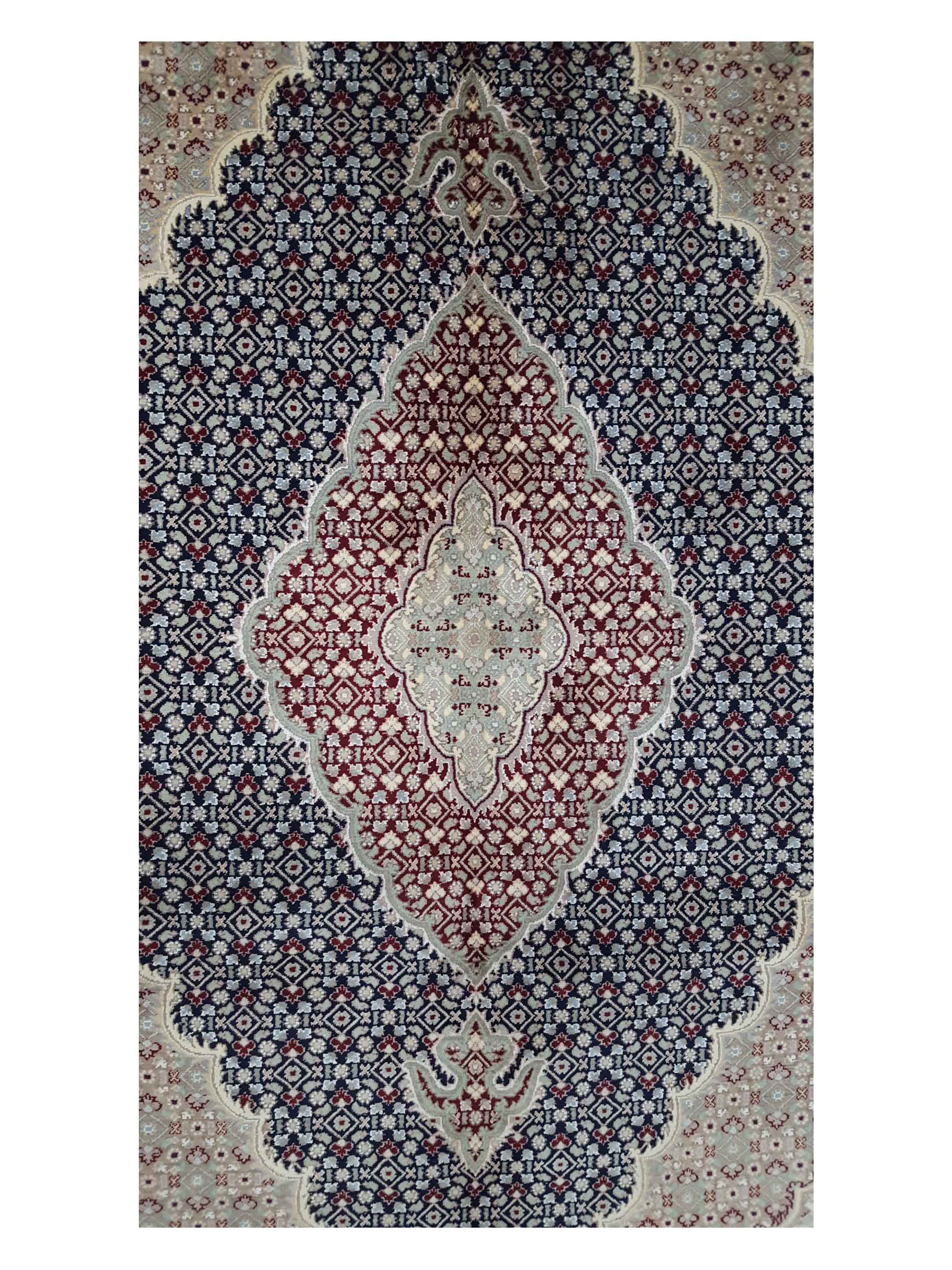 Tabriz-Pk Hand Knotted Navy 6x9 - Image 5 of 6