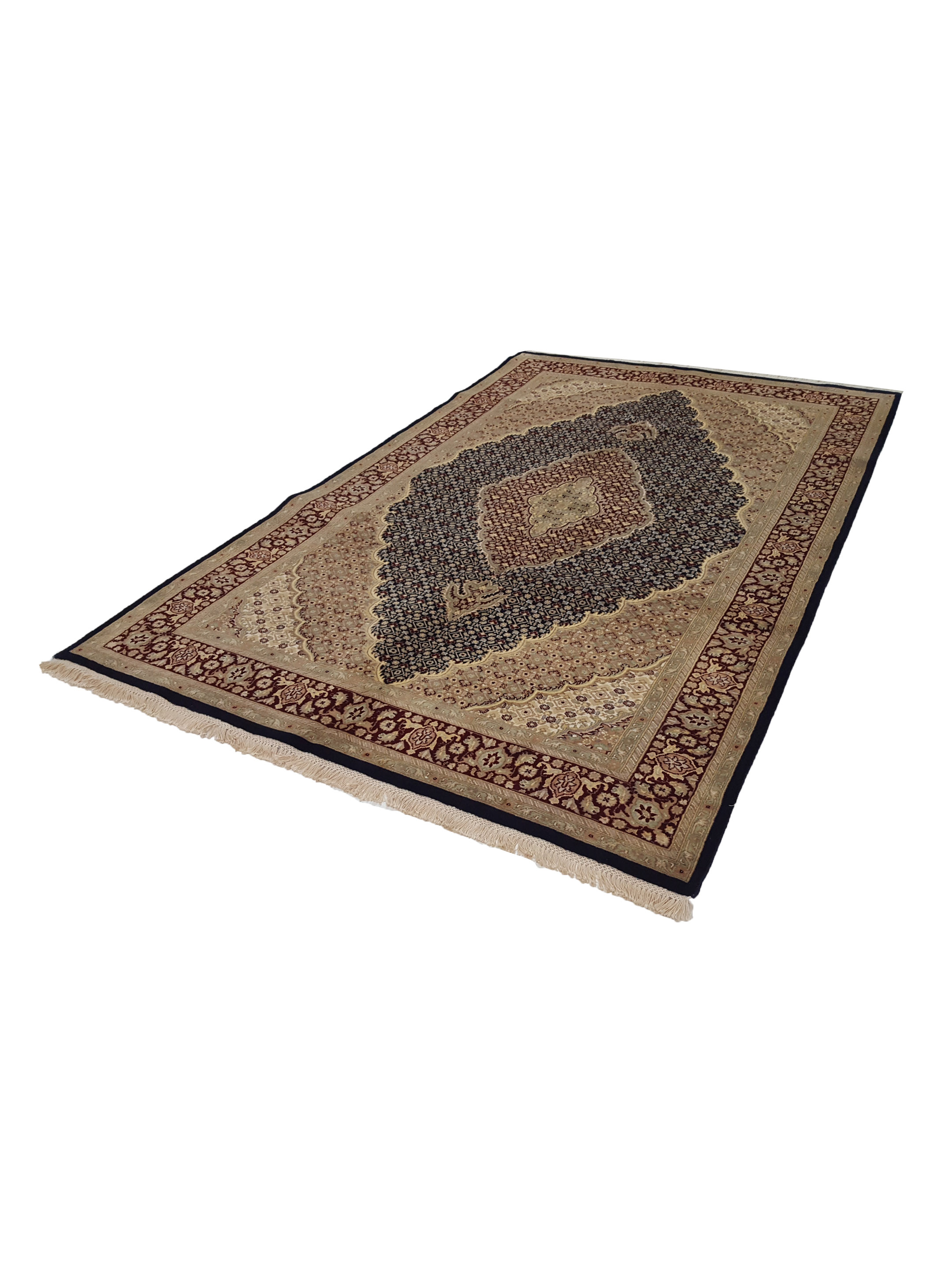 Tabriz-Pk Hand Knotted Navy 6x9 - Image 6 of 6
